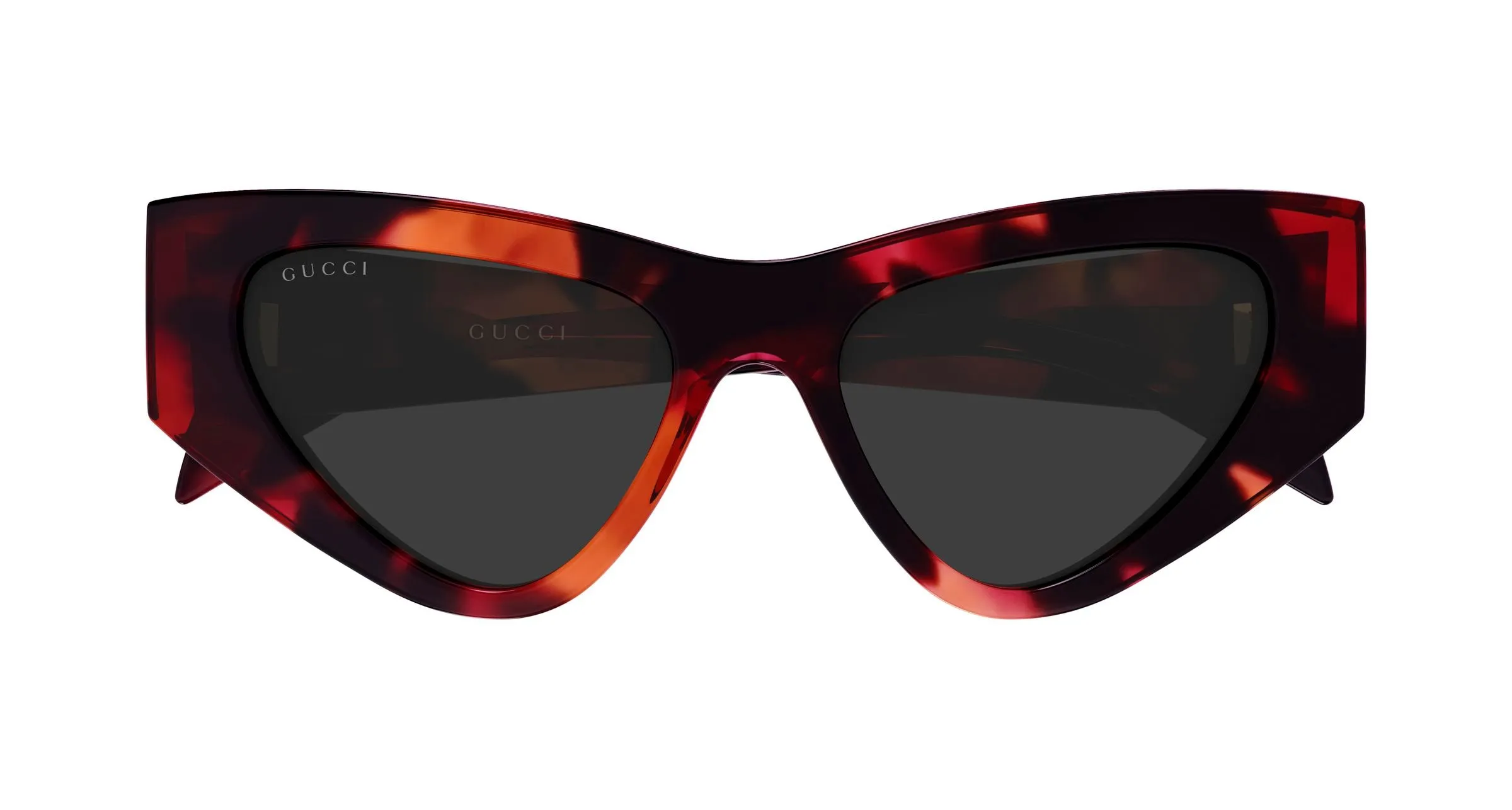 Gucci GG2019S 002 Occhiali da sole Acetato Havana Grigio Cat Eye - immagine 2