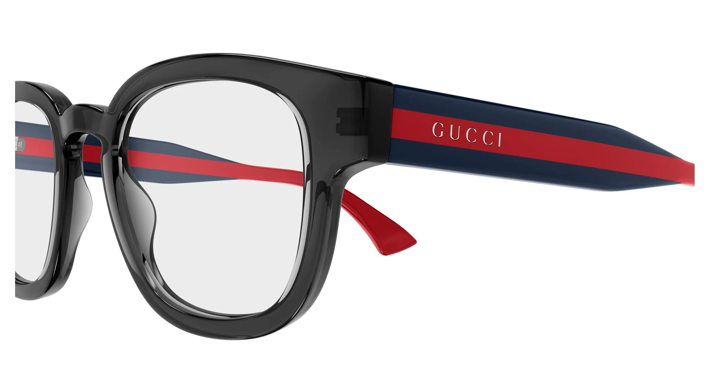 Gucci GG1992O 008 Montature da vista Acetato Grigio Trasparente Rotonda - immagine 3