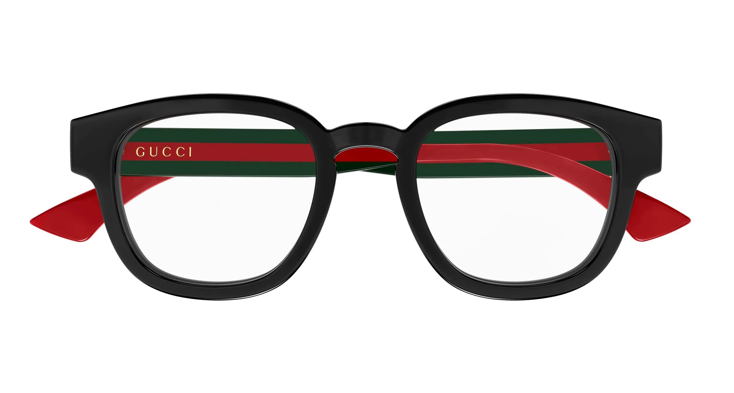 Gucci GG1992O 005 Montature da vista Acetato Nero Trasparente Rotonda - immagine 2