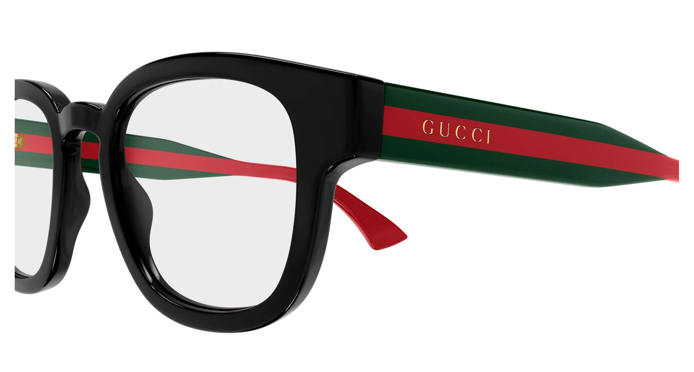 Gucci GG1992O 005 Montature da vista Acetato Nero Trasparente Rotonda - immagine 3