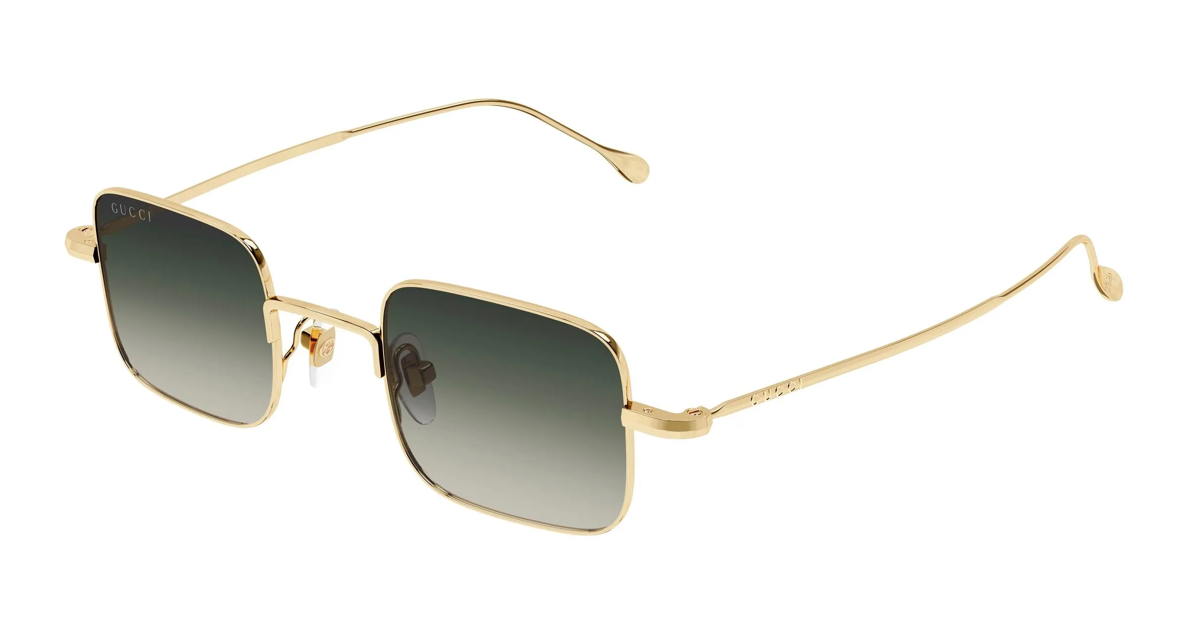 Gucci GG1813S 008 Occhiali da sole Metallo Oro Grigio Squadrata - immagine 1
