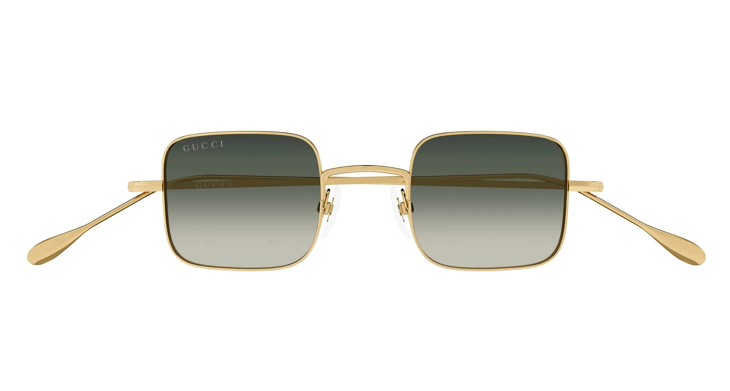 Gucci GG1813S 008 Occhiali da sole Metallo Oro Grigio Squadrata - immagine 2