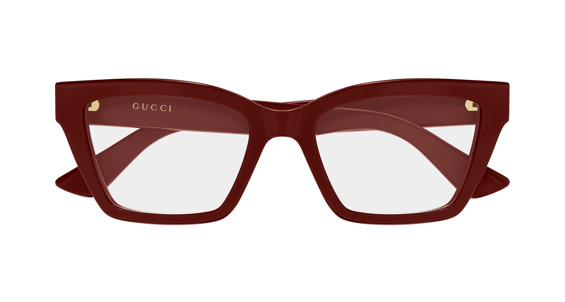 Gucci GG1715O 016 Montature da vista Iniettato Bordeaux Trasparente Cat Eye - immagine 2
