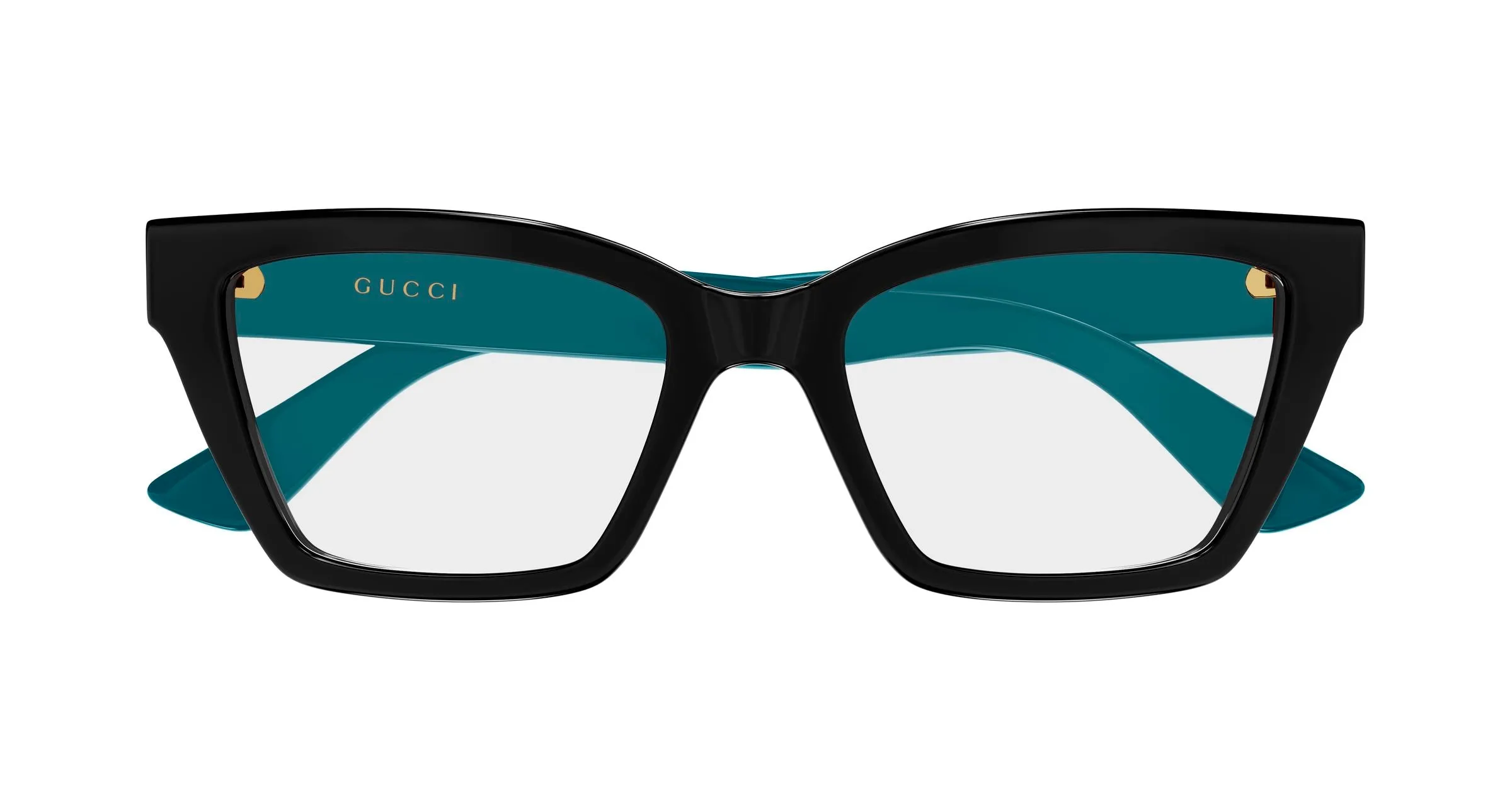 Gucci GG1715O 013 Montature da vista Iniettato Nero Trasparente Cat Eye - immagine 2
