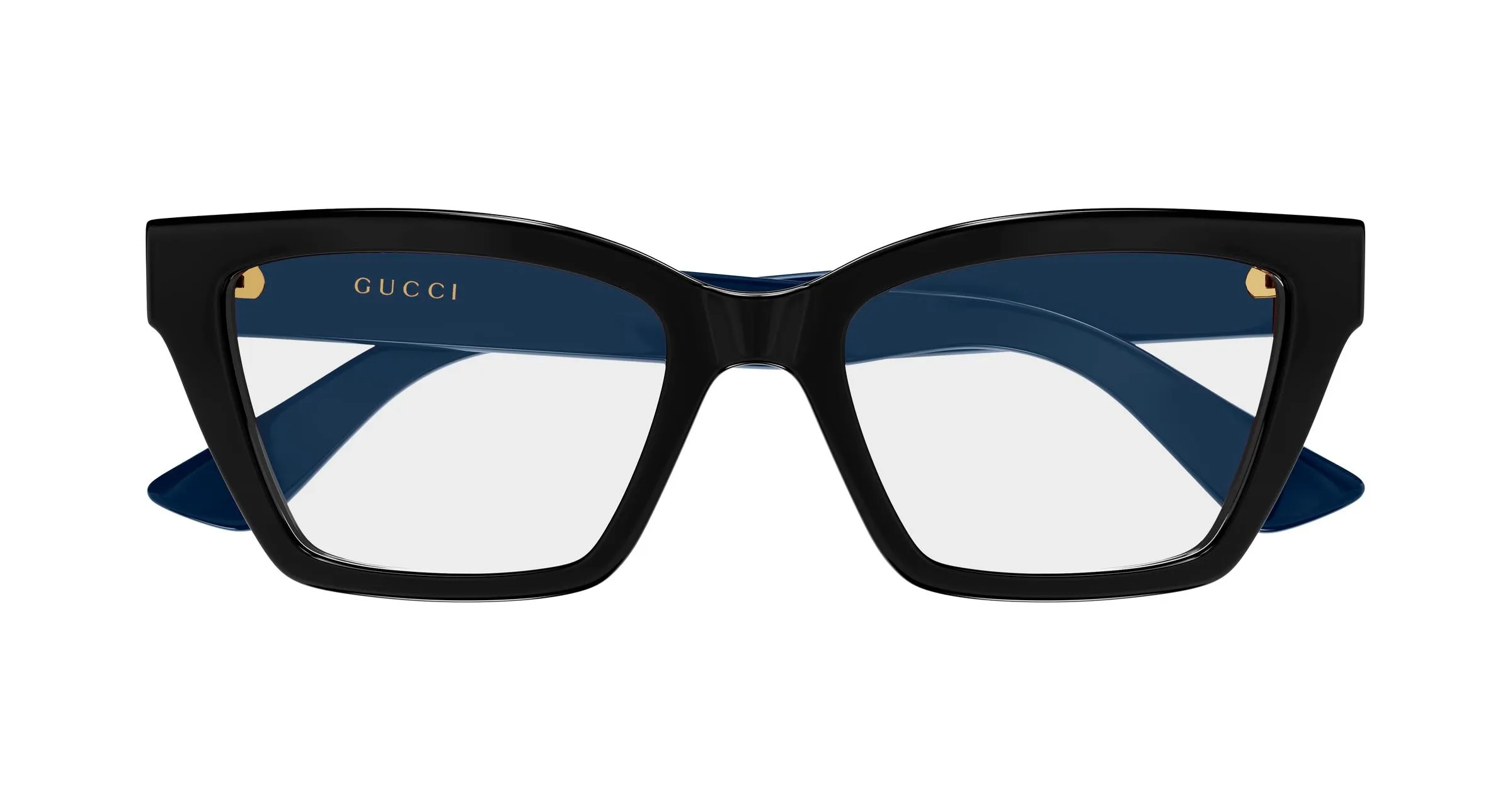 Gucci GG1715O 012 Montature da vista Iniettato Nero Trasparente Cat Eye - immagine 2