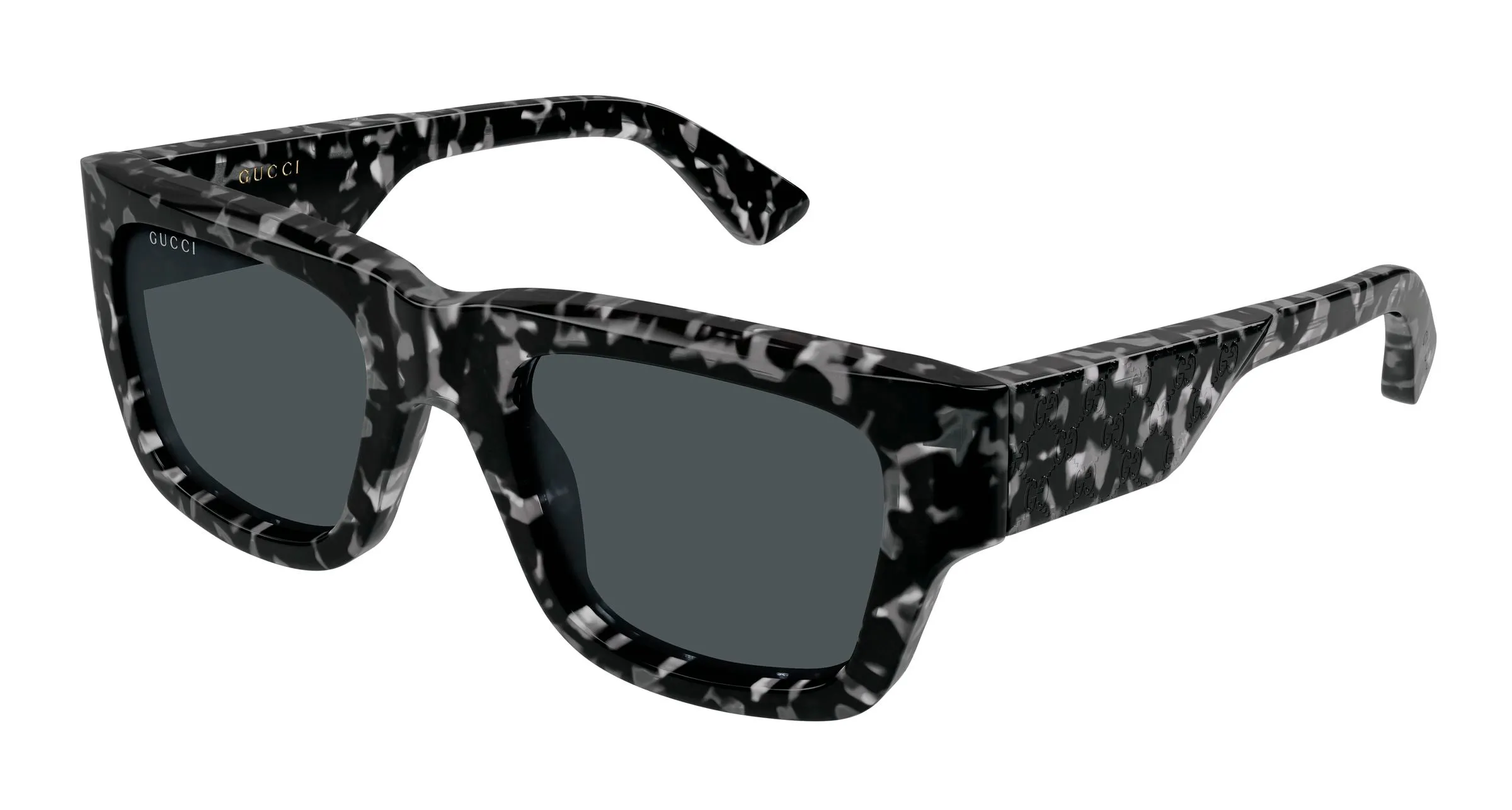 Gucci GG1668S 007 Occhiali da sole Acetato Havana Grigio Squadrata - immagine 1