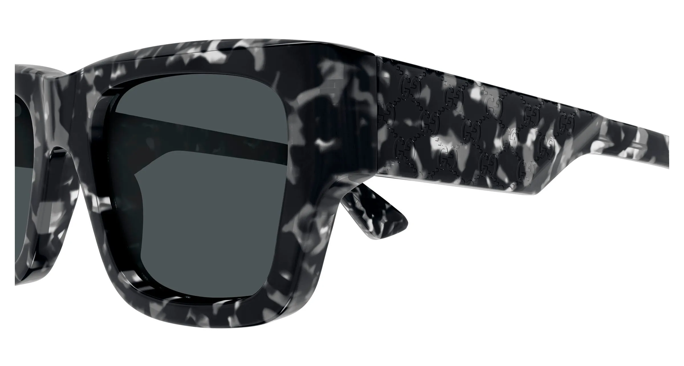 Gucci GG1668S 007 Occhiali da sole Acetato Havana Grigio Squadrata - immagine 3