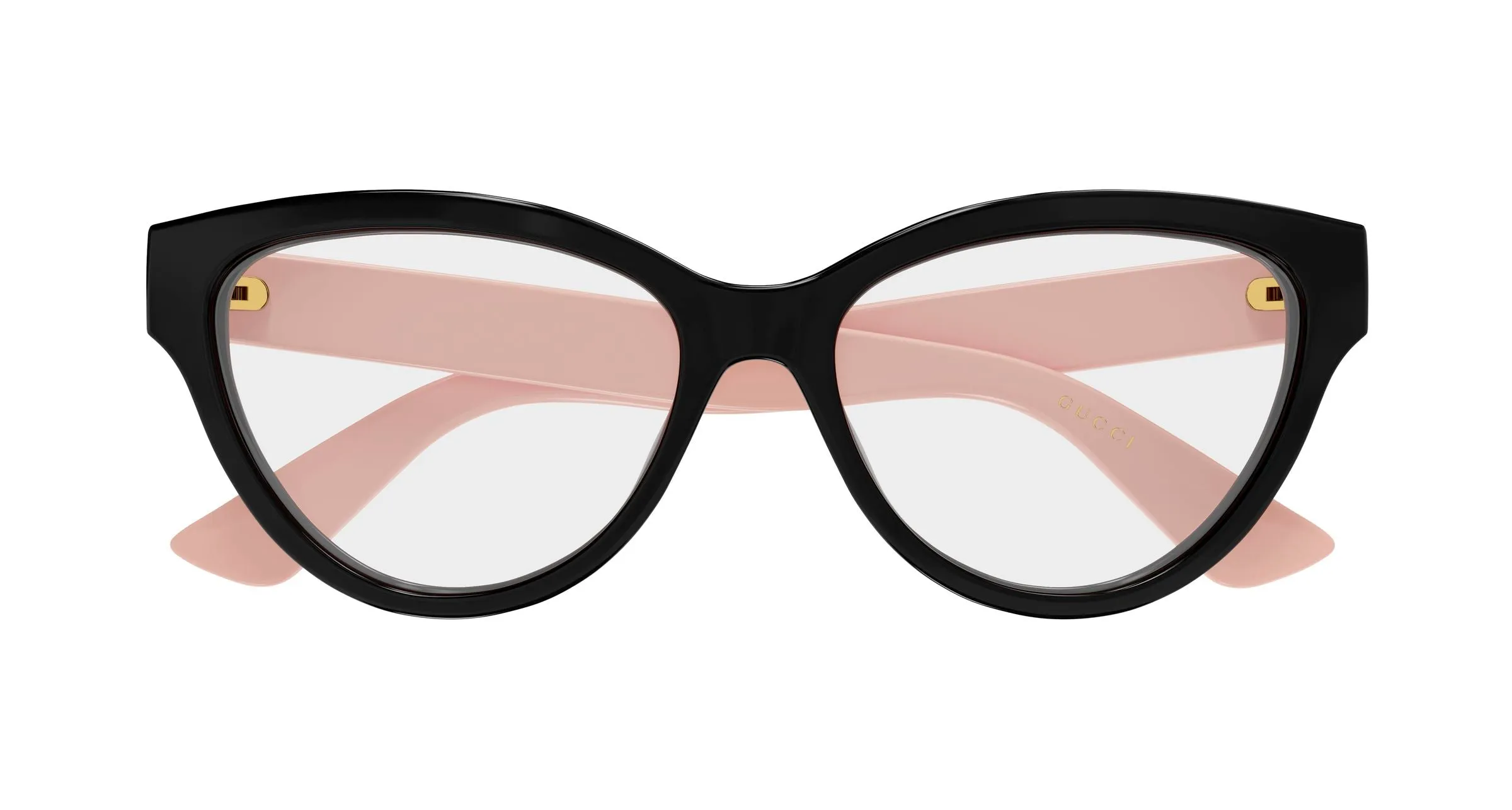 Gucci GG1581O 007 Montature da vista Iniettato Nero Trasparente Rotonda - immagine 2