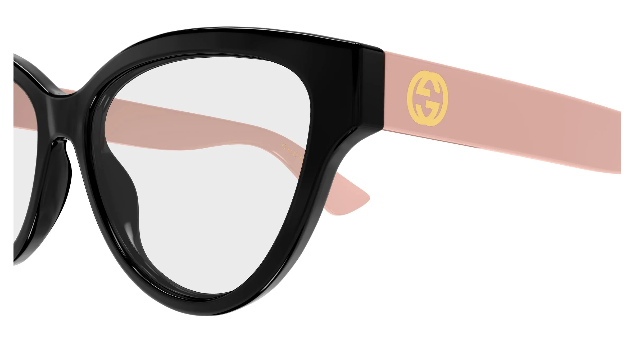 Gucci GG1581O 007 Montature da vista Iniettato Nero Trasparente Rotonda - immagine 3