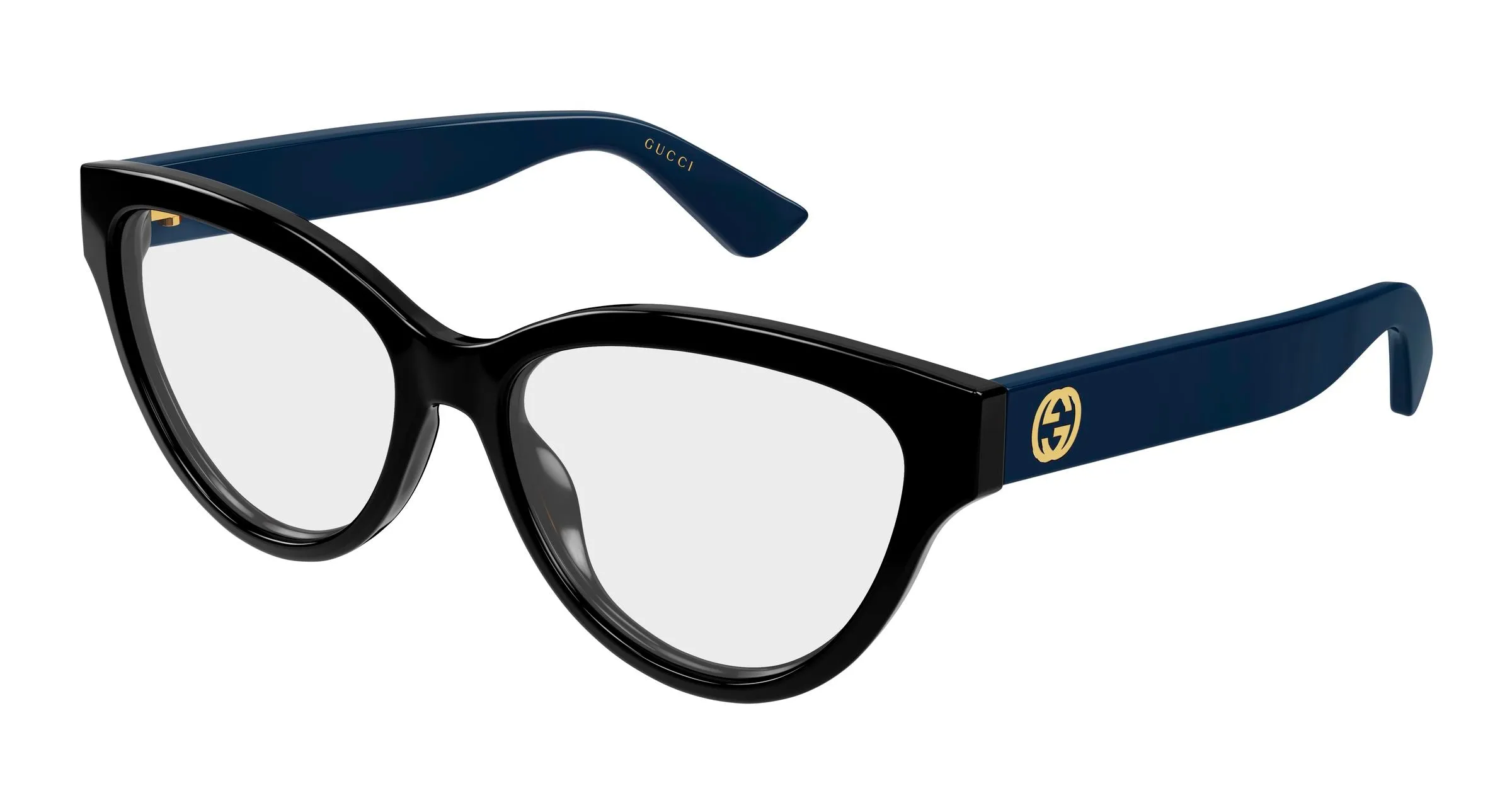 Gucci GG1581O 006 Montature da vista Iniettato Nero Trasparente Rotonda - immagine 1