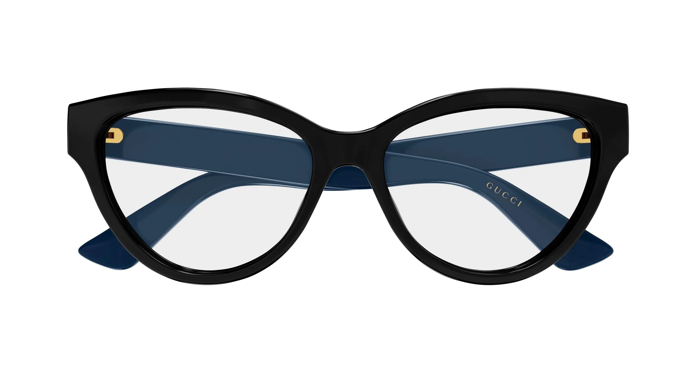 Gucci GG1581O 006 Montature da vista Iniettato Nero Trasparente Rotonda - immagine 2