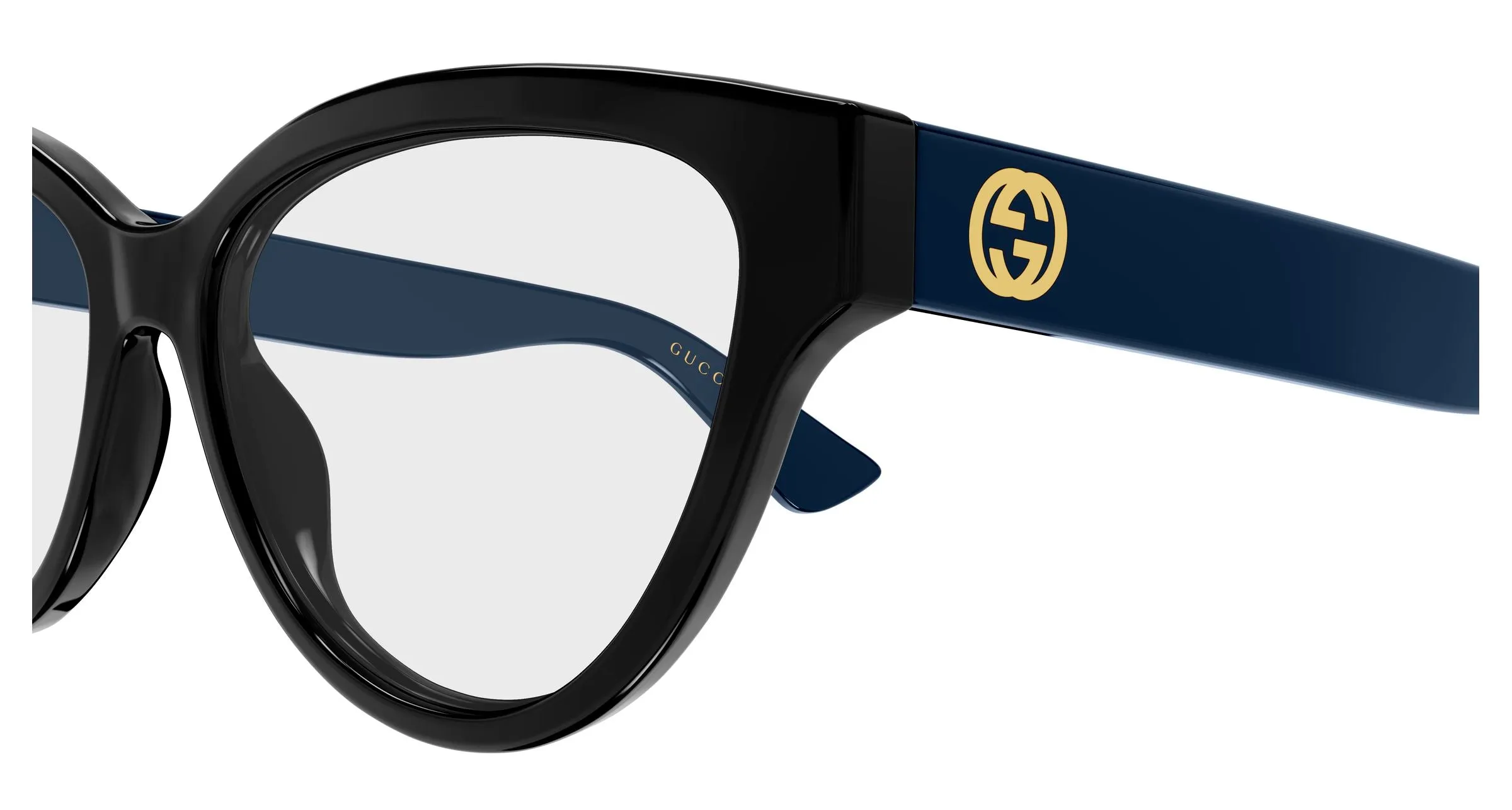 Gucci GG1581O 006 Montature da vista Iniettato Nero Trasparente Rotonda - immagine 3