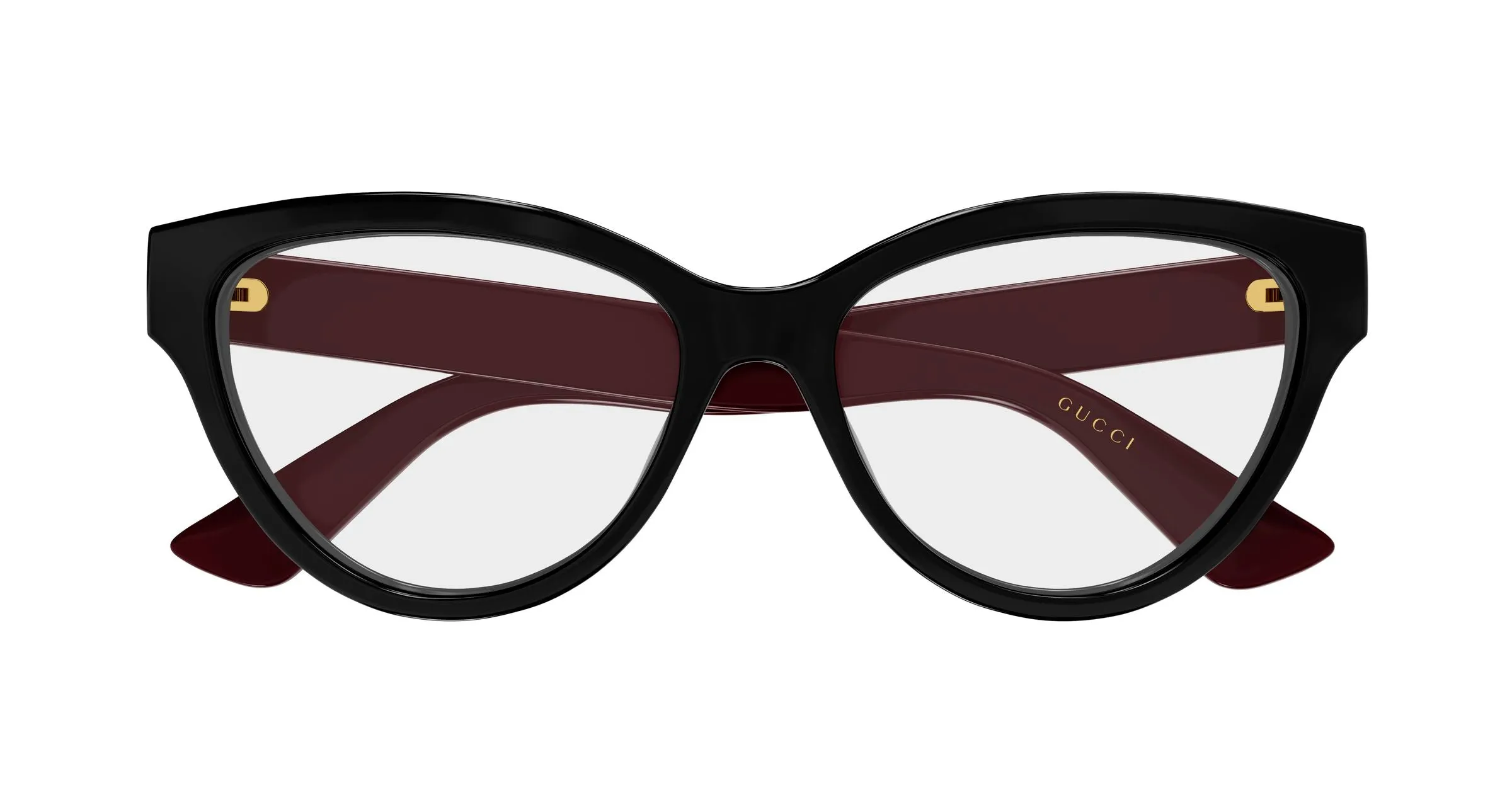 Gucci GG1581O 005 Montature da vista Iniettato Nero Trasparente Rotonda - immagine 2