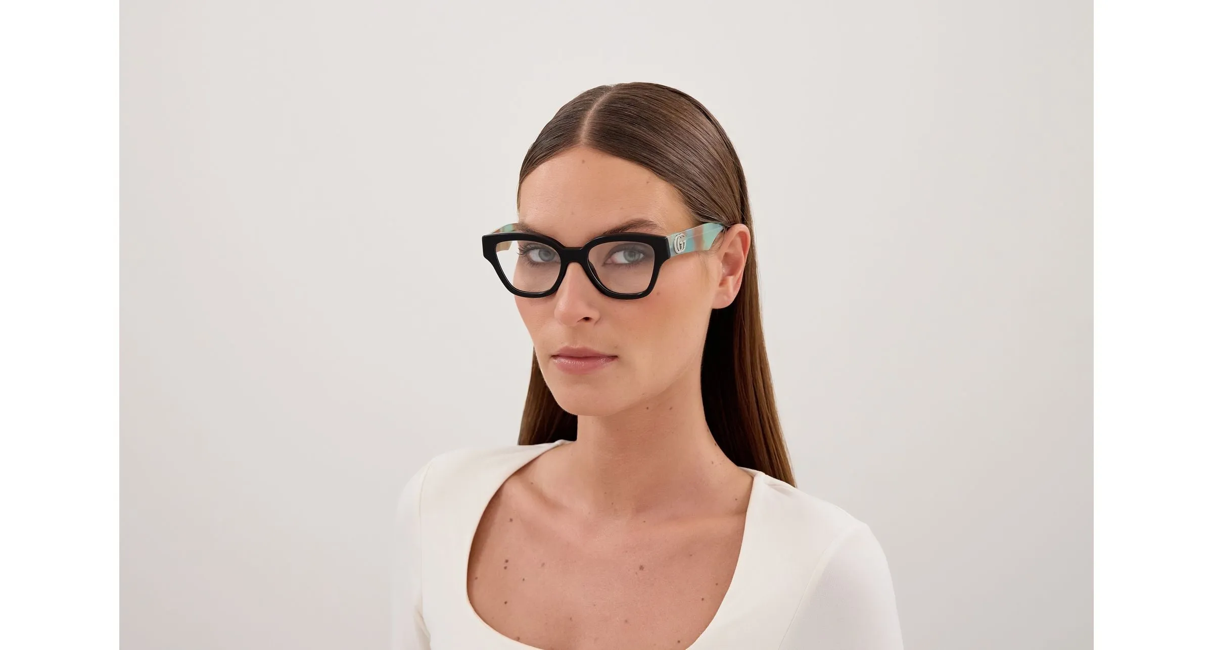 Gucci GG1424O 016 Montature da vista Acetato Nero Trasparente Rotonda - immagine 4