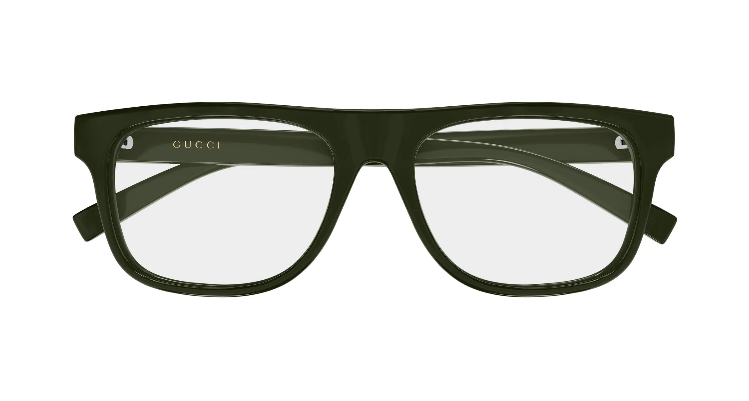 Gucci GG1117ON 004 Montature da vista Iniettato Verde Trasparente Squadrata - immagine 2
