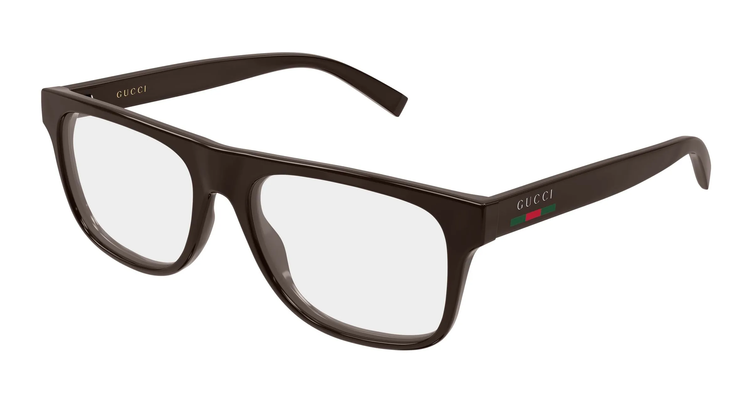Gucci GG1117ON 003 Montature da vista Iniettato Marrone Trasparente Squadrata - immagine 1