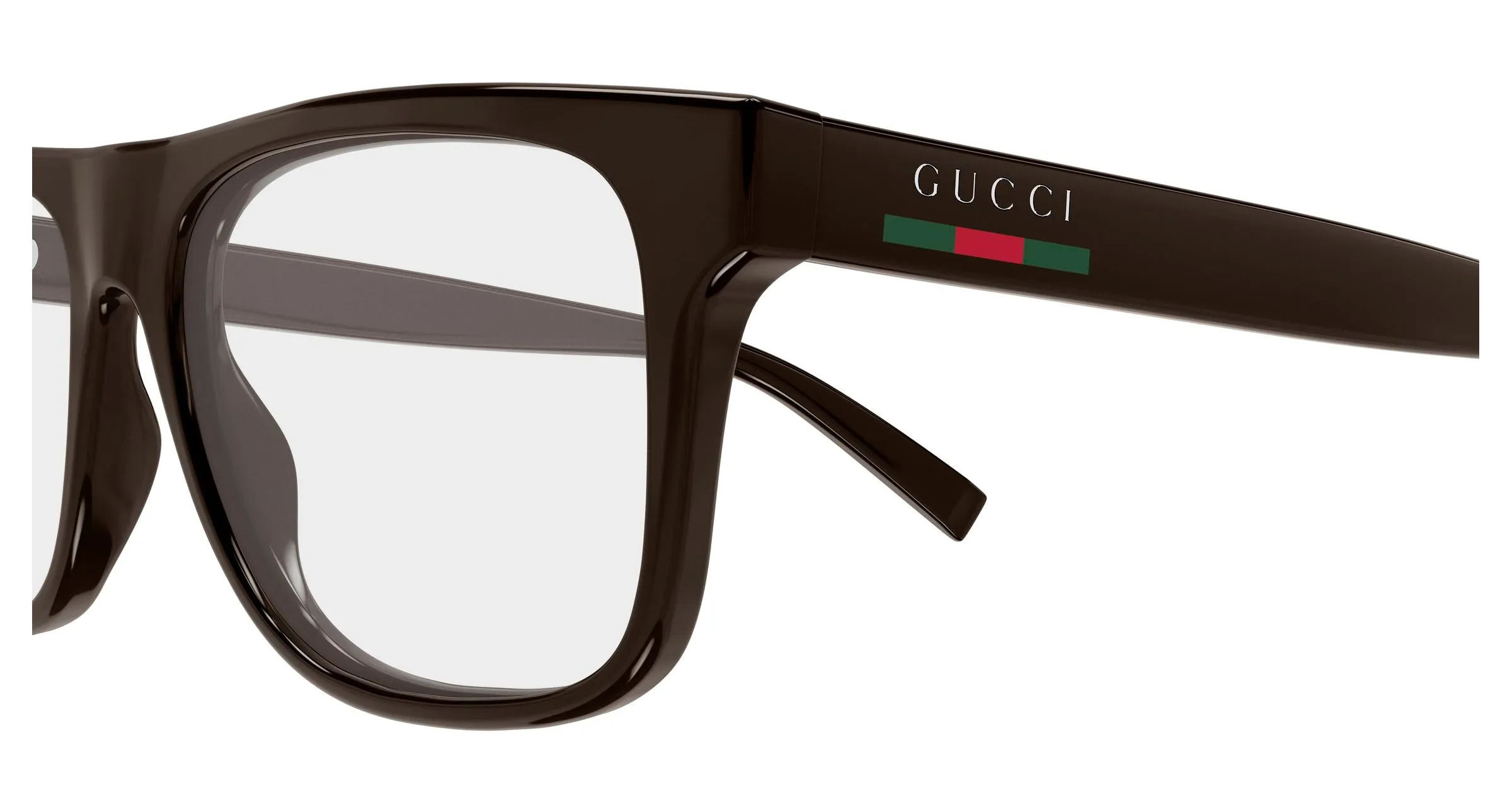 Gucci GG1117ON 003 Montature da vista Iniettato Marrone Trasparente Squadrata - immagine 3
