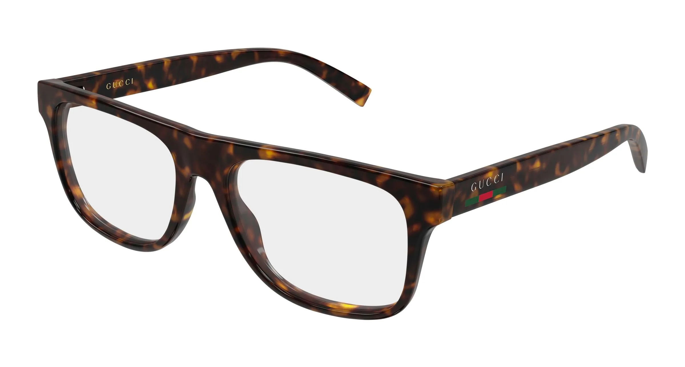 Gucci GG1117ON 002 Montature da vista Iniettato Havana Trasparente Squadrata - immagine 1