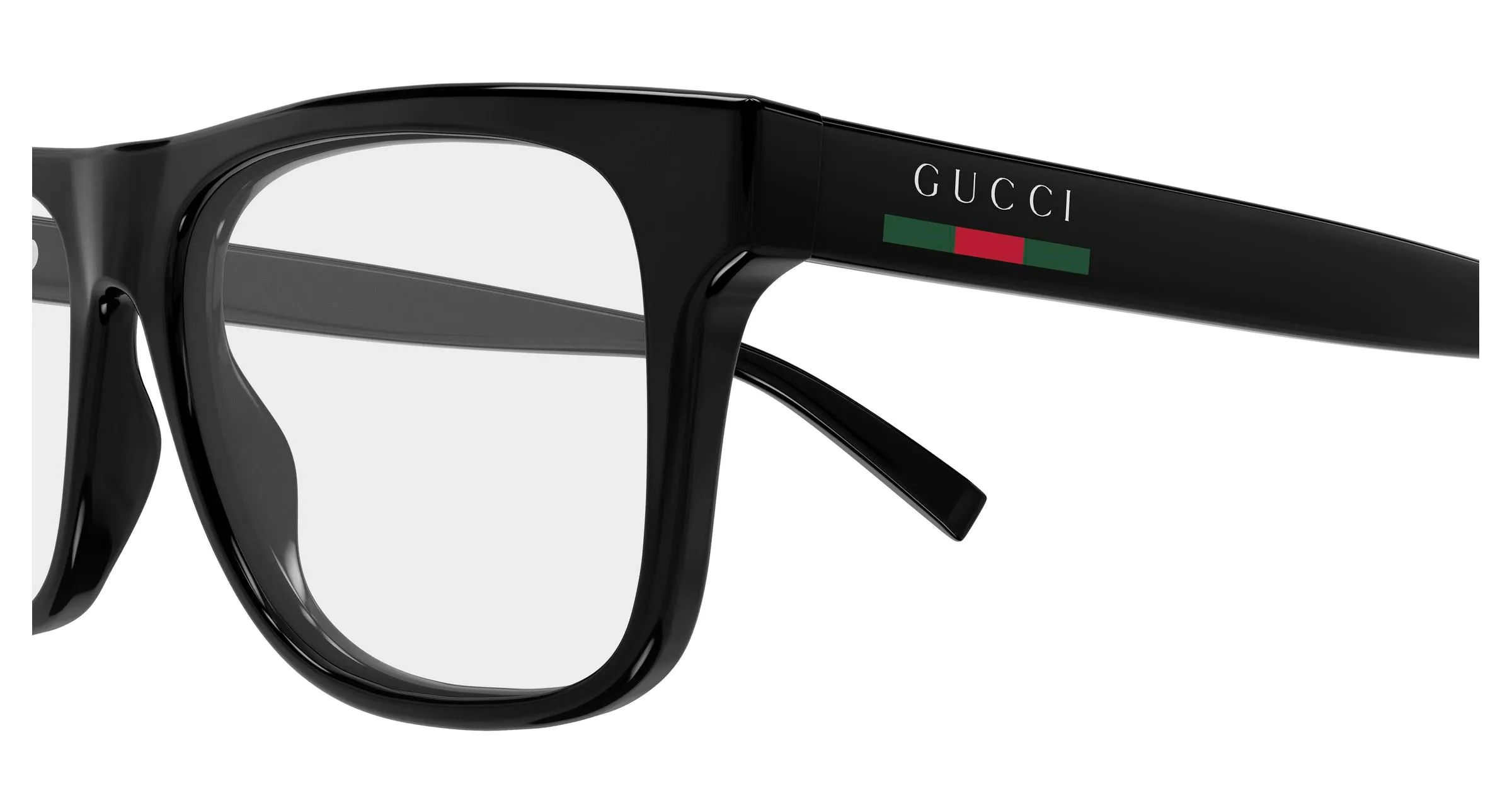Gucci GG1117ON 001 Montature da vista Iniettato Nero Trasparente Squadrata - immagine 3