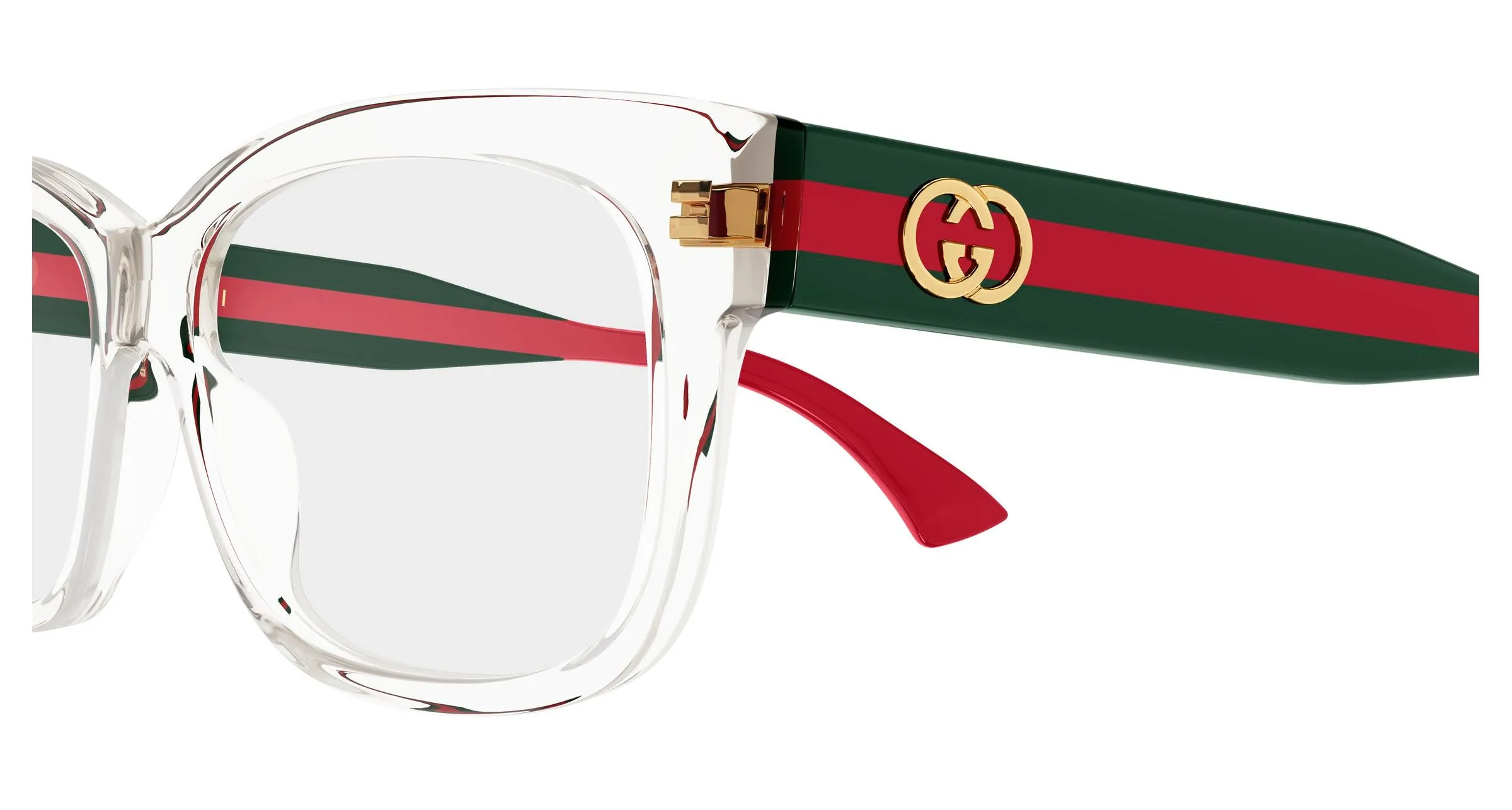 Gucci GG0278ON 013 Montature da vista Acetato Cristallo Trasparente Cat Eye - immagine 3