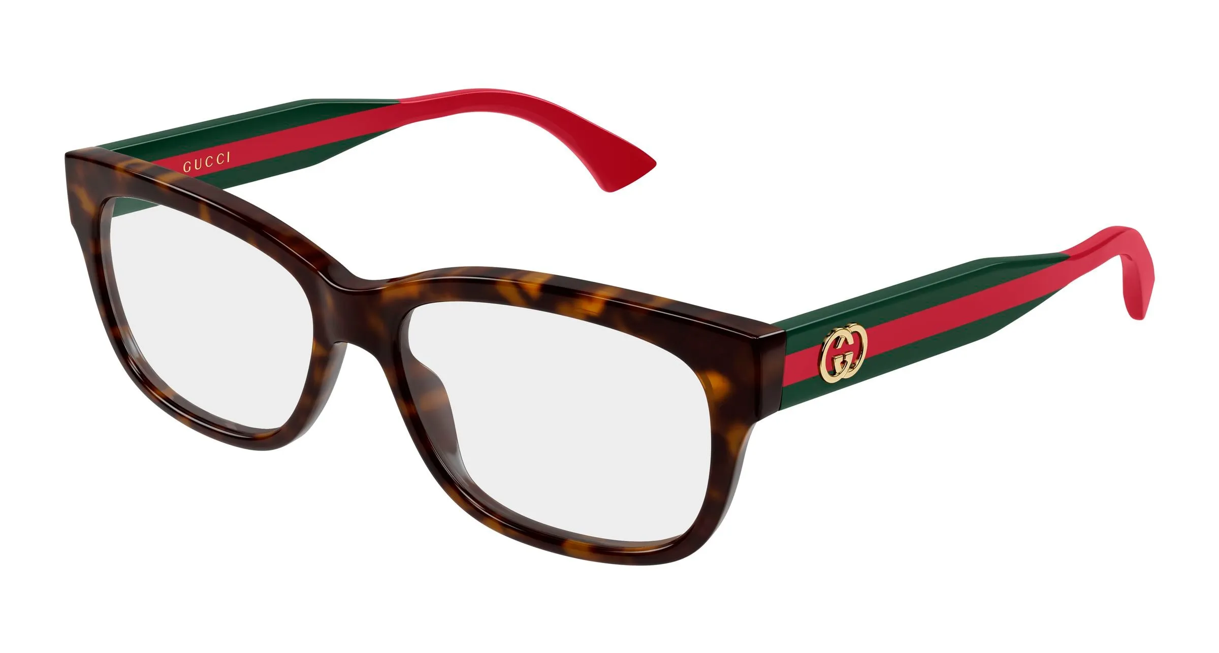 Gucci GG0278ON 012 Montature da vista Acetato Havana Trasparente Cat Eye - immagine 1
