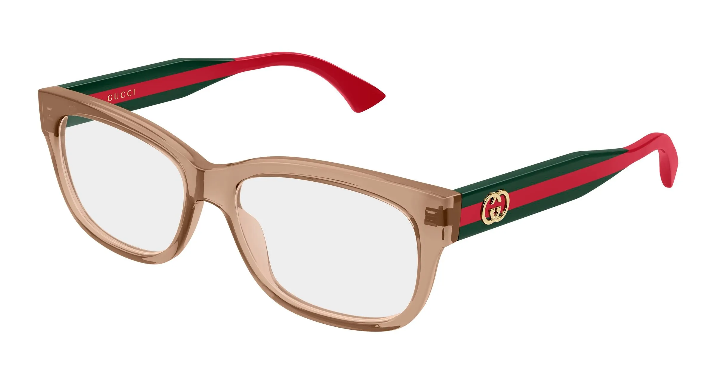 Gucci GG0278ON 005 Montature da vista Acetato Marrone Trasparente Cat Eye - immagine 1