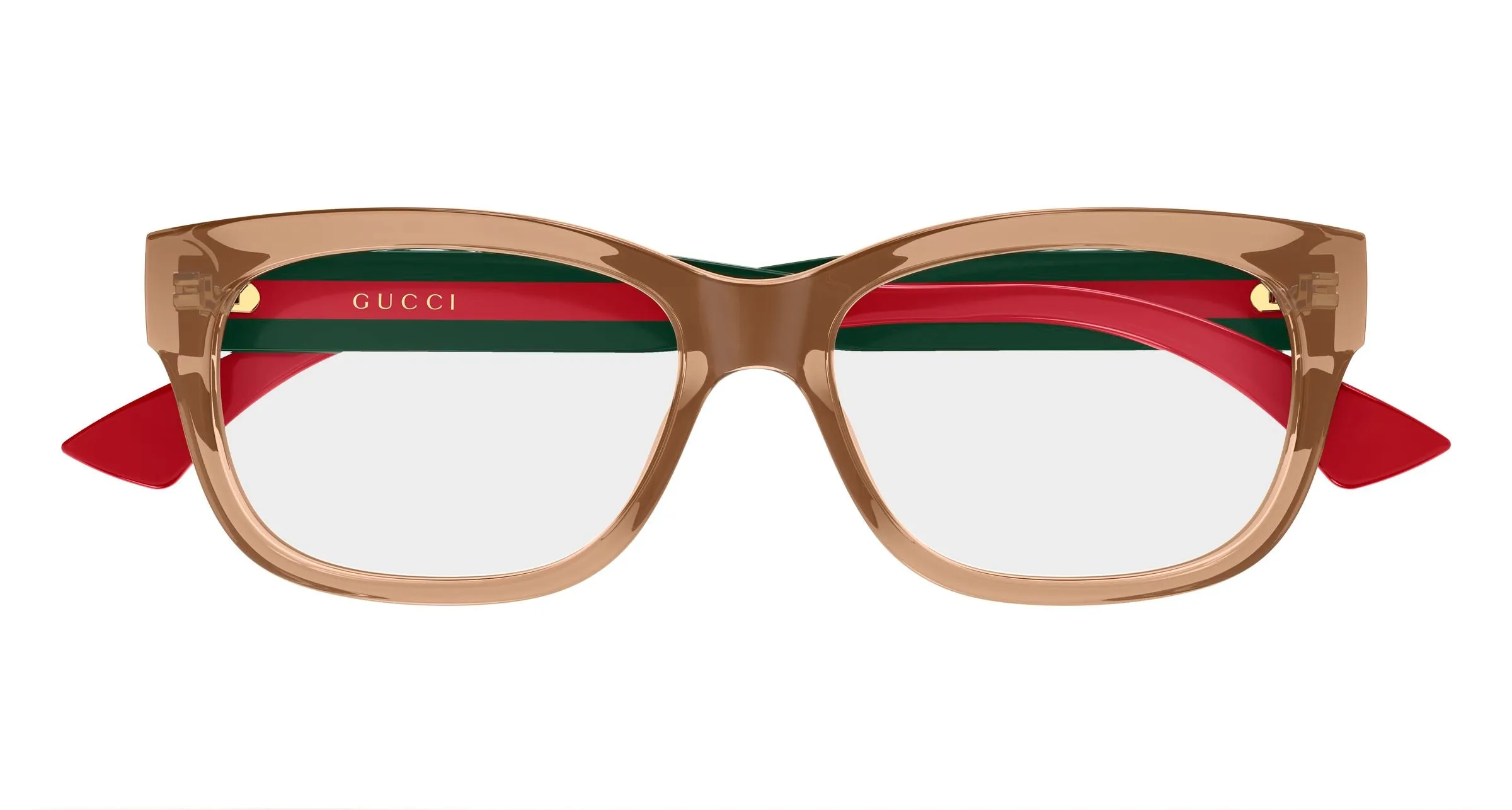 Gucci GG0278ON 005 Montature da vista Acetato Marrone Trasparente Cat Eye - immagine 2