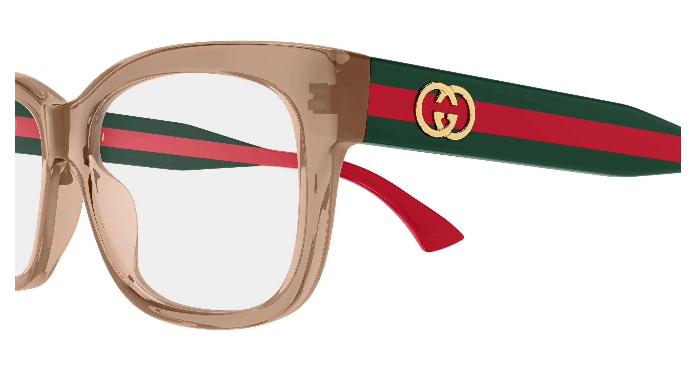 Gucci GG0278ON 005 Montature da vista Acetato Marrone Trasparente Cat Eye - immagine 3