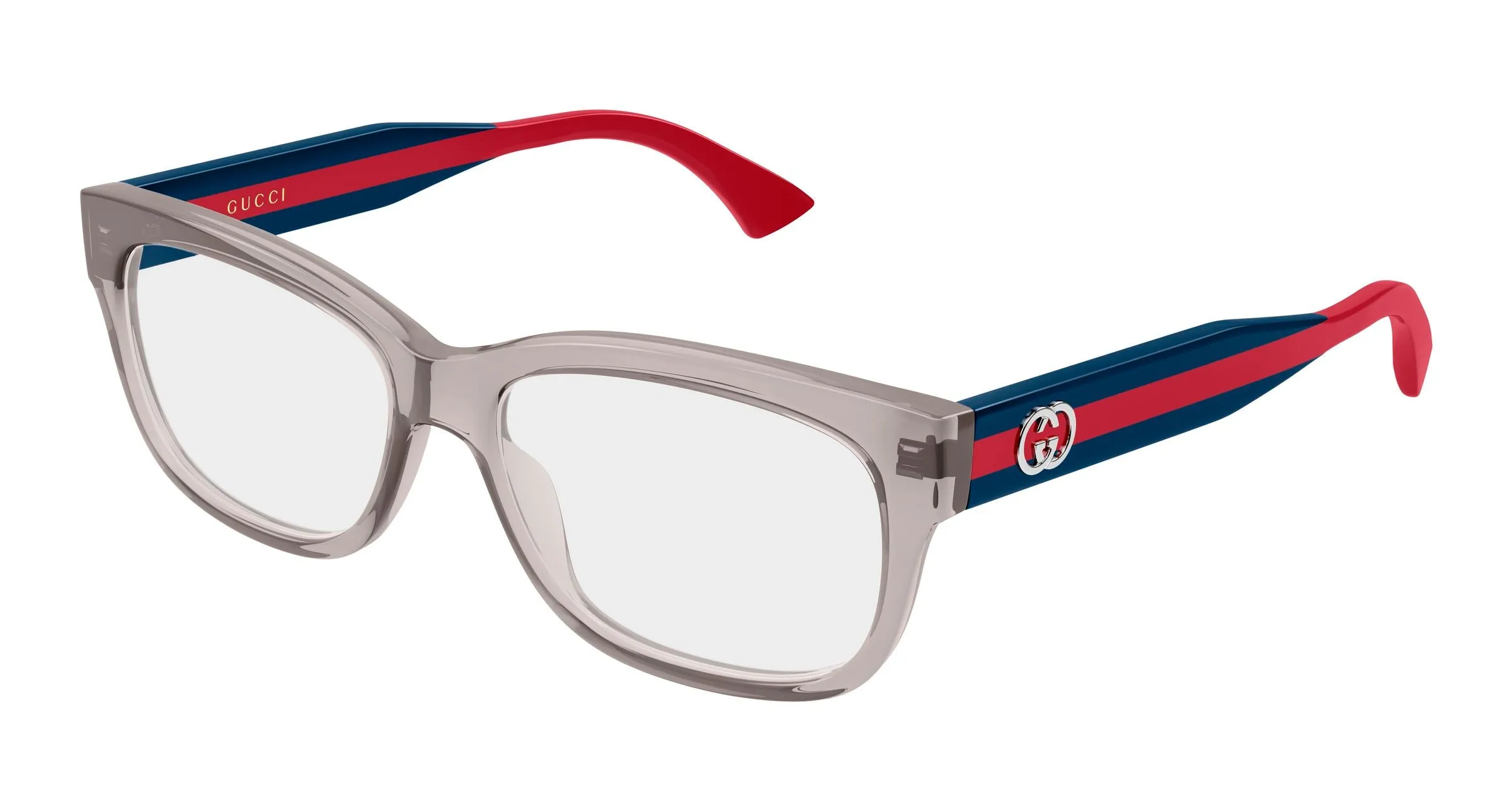 Gucci GG0278ON 004 Montature da vista Acetato Grigio Trasparente Cat Eye - immagine 1