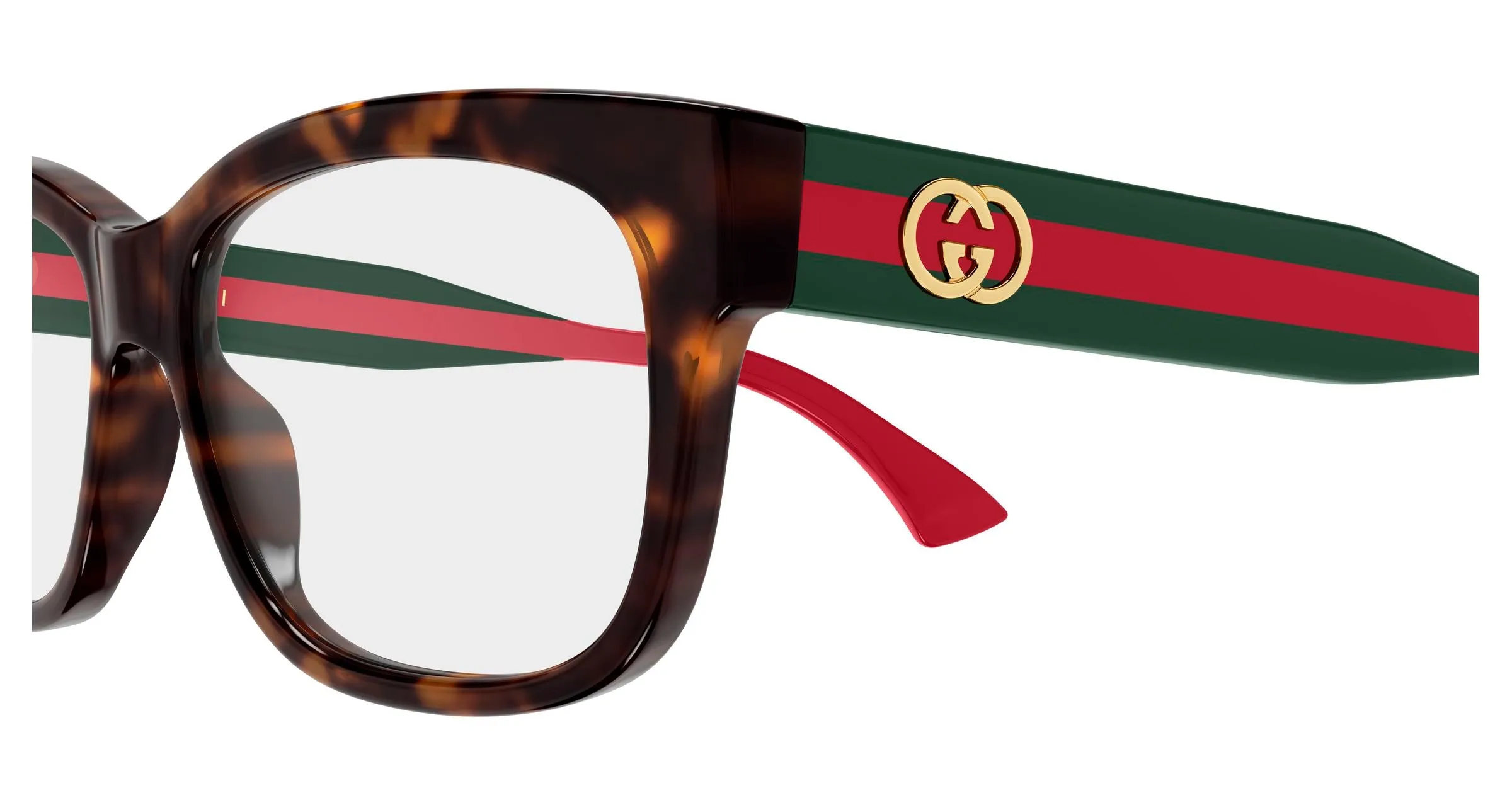 Gucci GG0278ON 002 Montature da vista Acetato Havana Trasparente Cat Eye - immagine 3