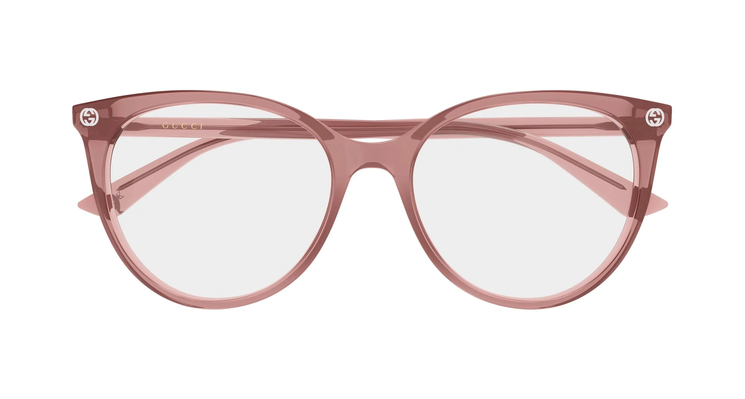 Gucci GG0093O 012 Montature da vista Acetato Rosa Trasparente Rotonda - immagine 2