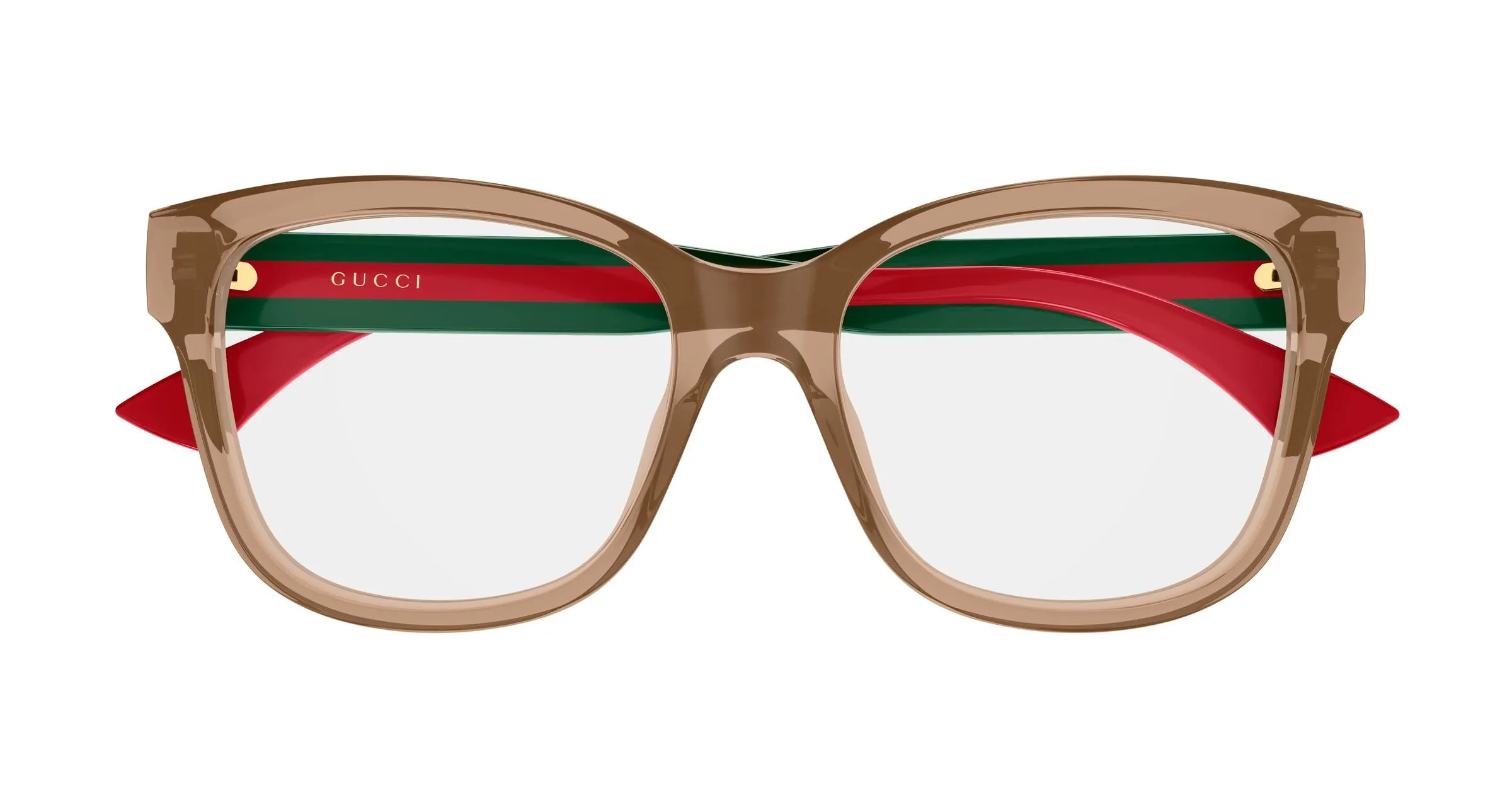 Gucci GG0038ONN 005 Montature da vista Acetato Marrone Trasparente Farfalla - immagine 2