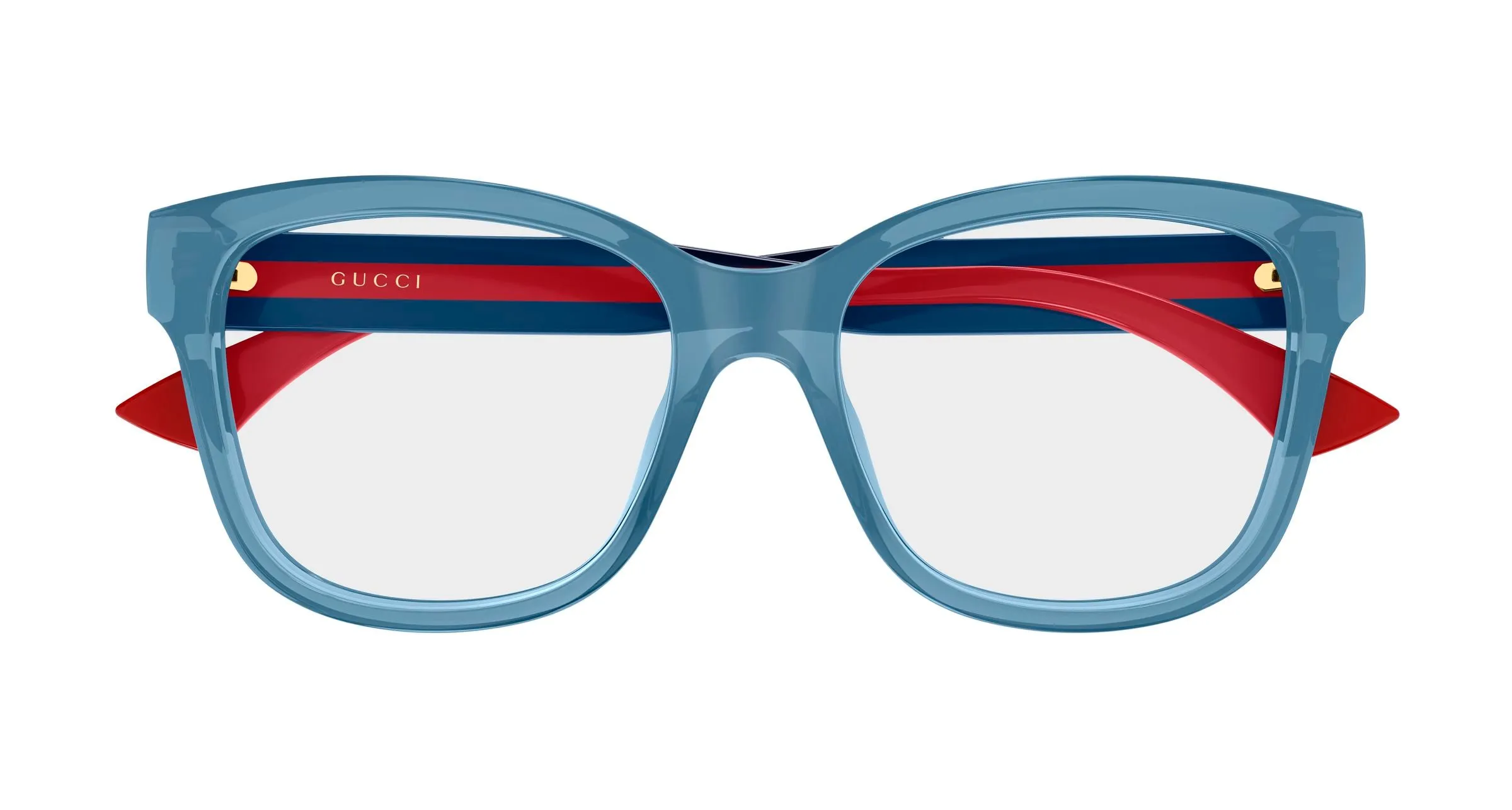 Gucci GG0038ONN 004 Montature da vista Acetato Blu Trasparente Farfalla - immagine 2