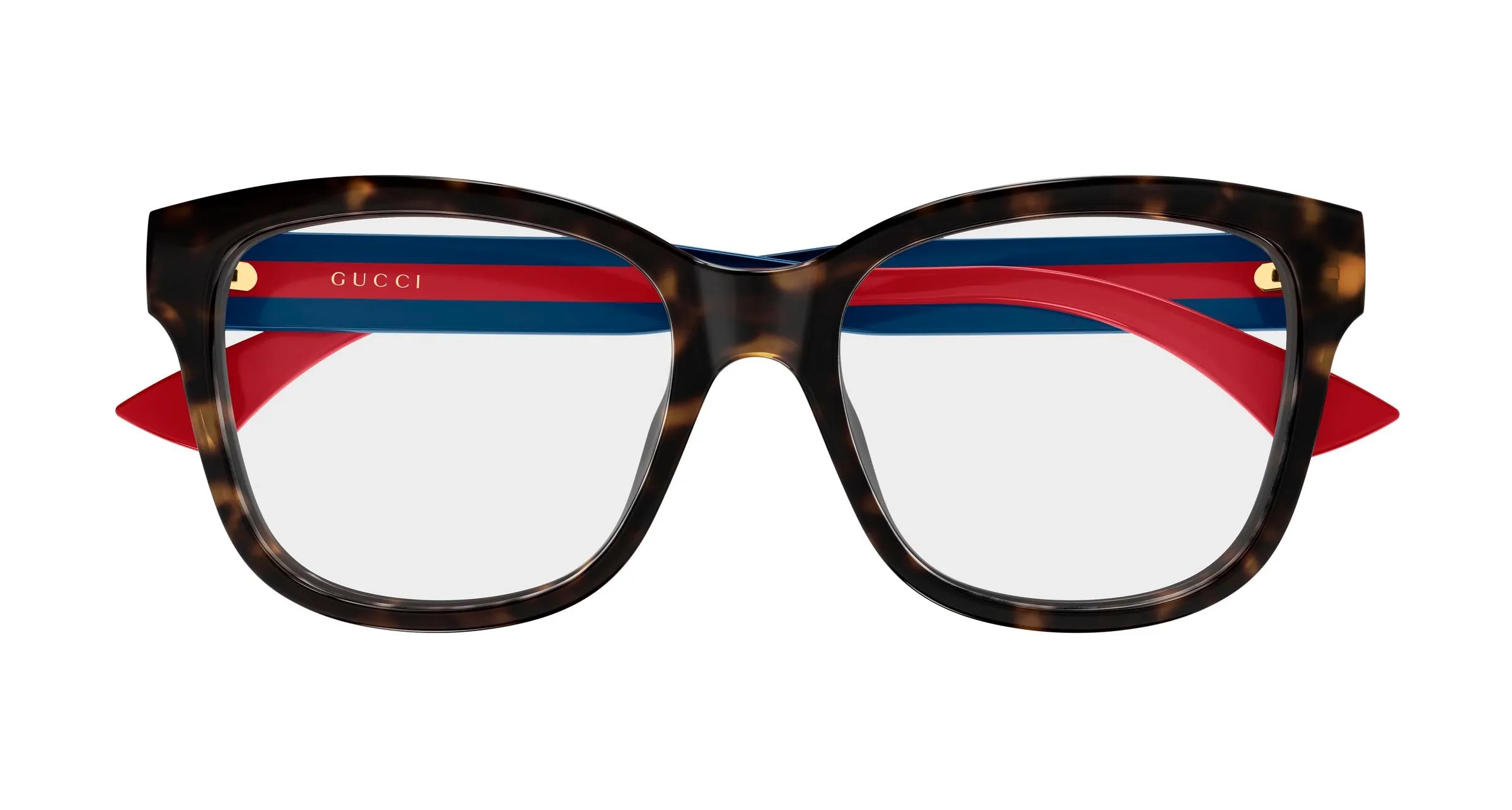 Gucci GG0038ONN 003 Montature da vista Acetato Havana Trasparente Farfalla - immagine 2