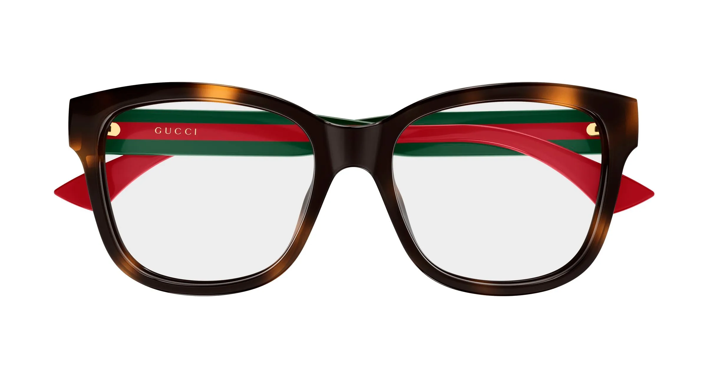 Gucci GG0038ONN 002 Montature da vista Acetato Havana Trasparente Farfalla - immagine 2