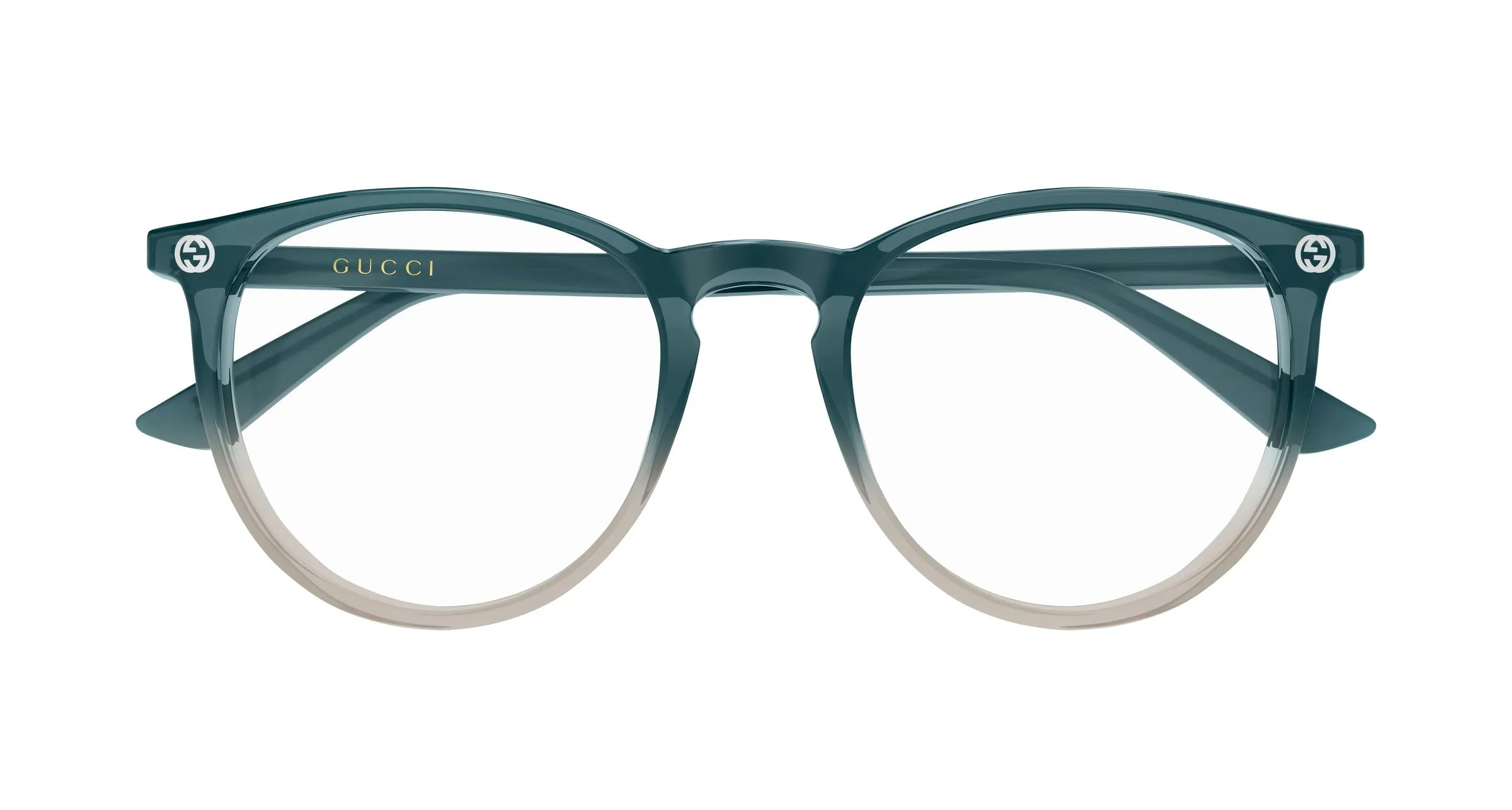 Gucci GG0027O 023 Montature da vista Acetato Grigio Trasparente Rotonda - immagine 2