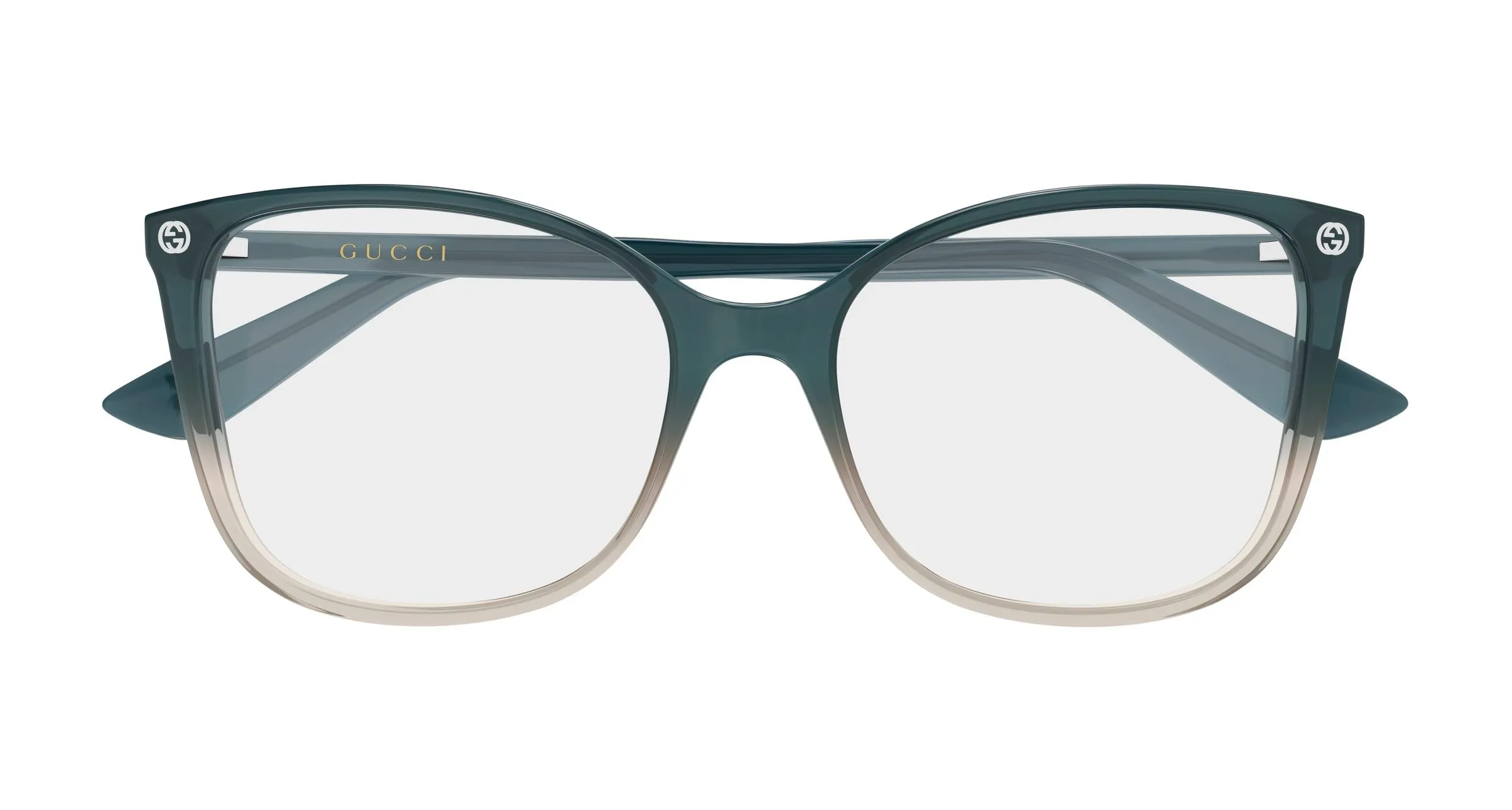 Gucci GG0026O 030 Montature da vista Acetato Grigio Trasparente Cat Eye - immagine 2