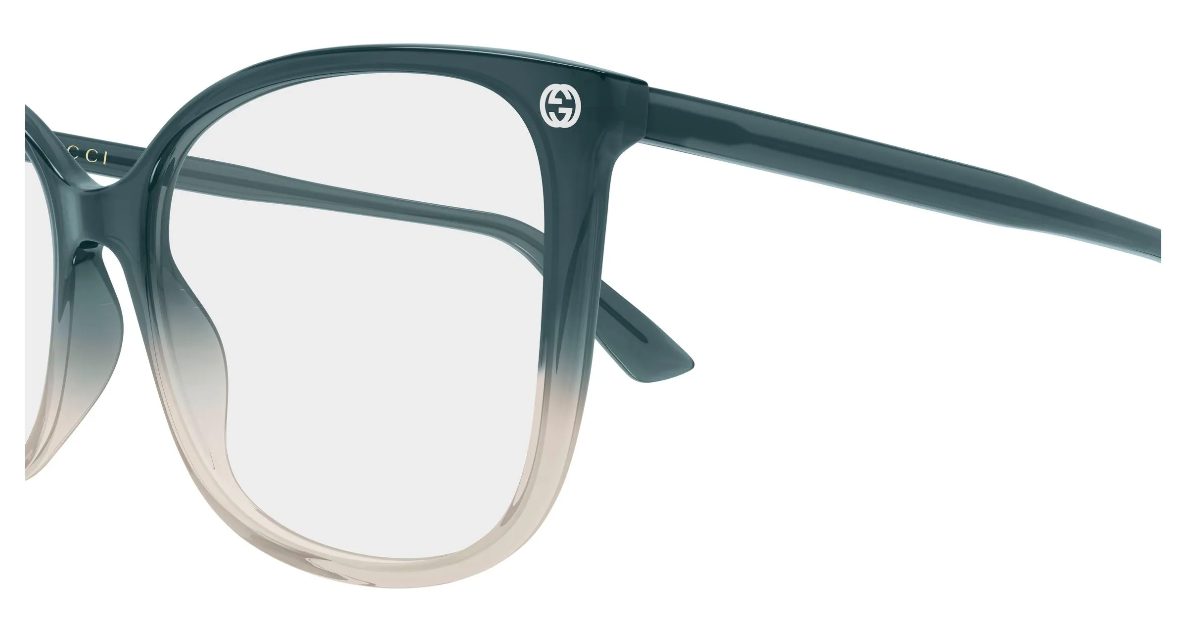 Gucci GG0026O 026 Montature da vista Acetato Grigio Trasparente Cat Eye - immagine 3