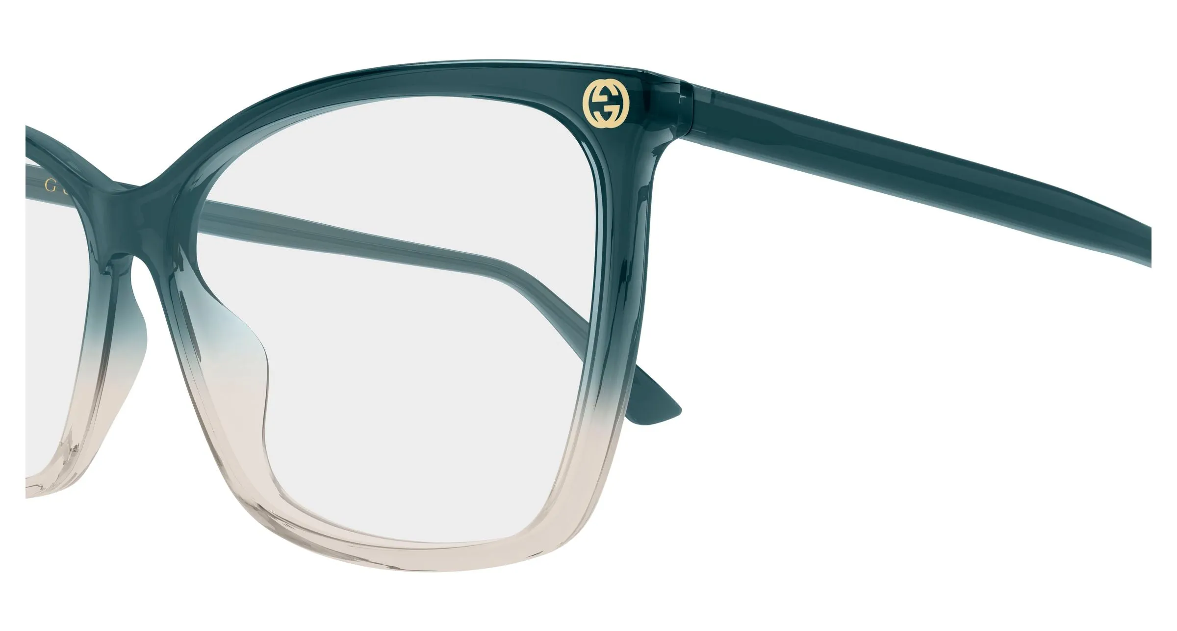 Gucci GG0025O 024 Montature da vista Acetato Grigio Trasparente Cat Eye - immagine 3
