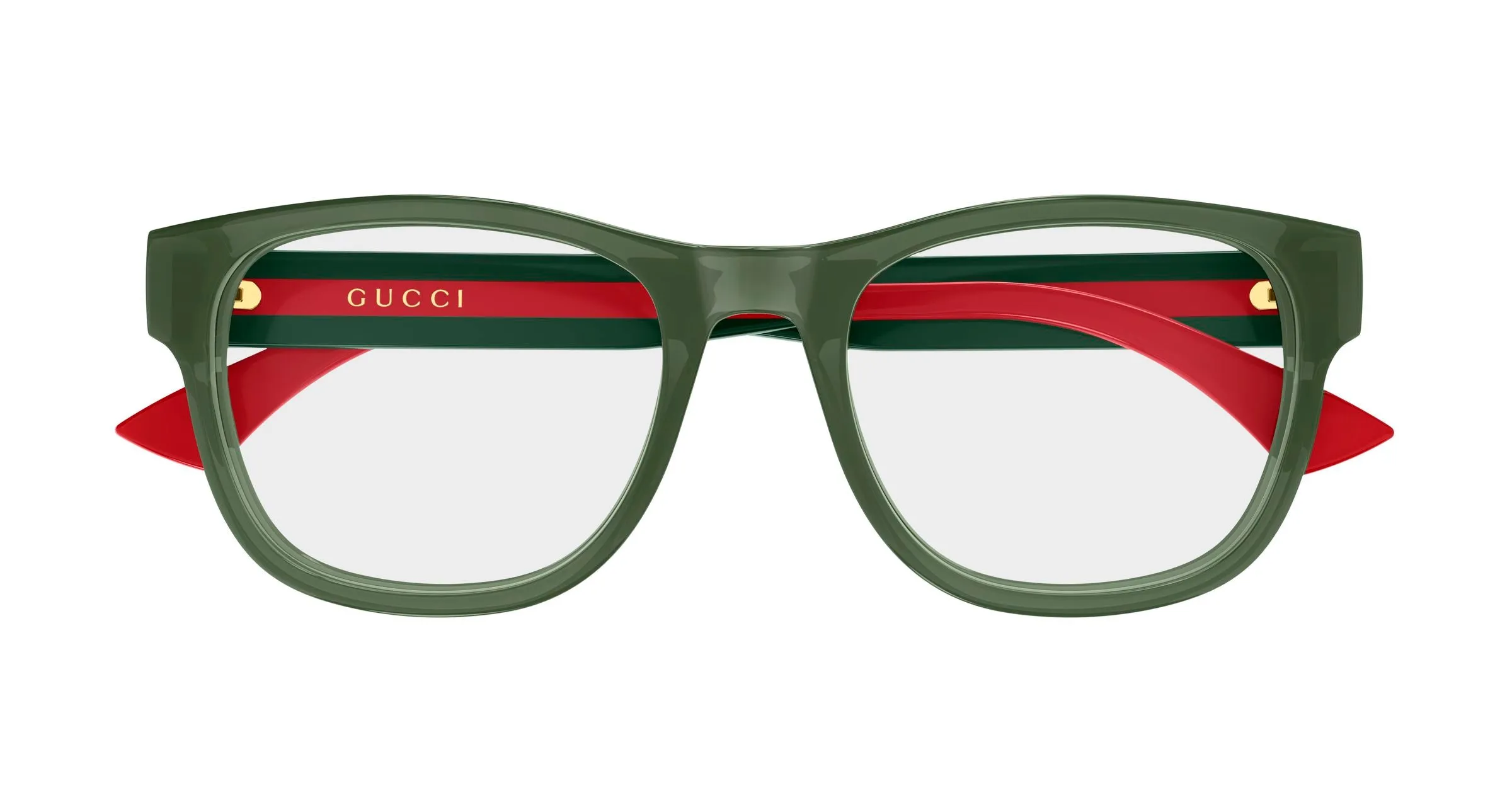 Gucci GG0004ONN 004 Montature da vista Acetato Verde Trasparente Squadrata - immagine 2