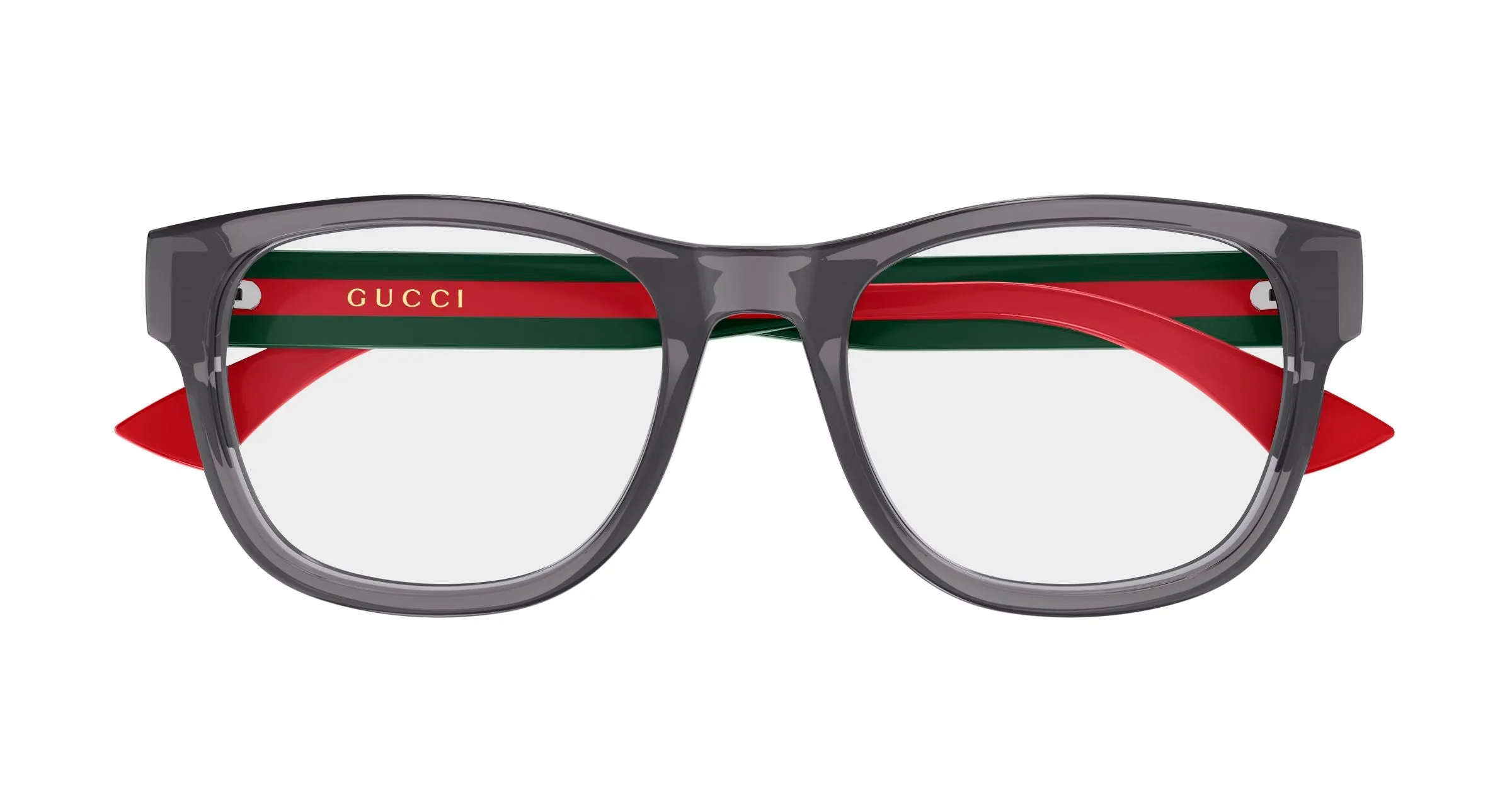 Gucci GG0004ONN 003 Montature da vista Acetato Grigio Trasparente Squadrata - immagine 2