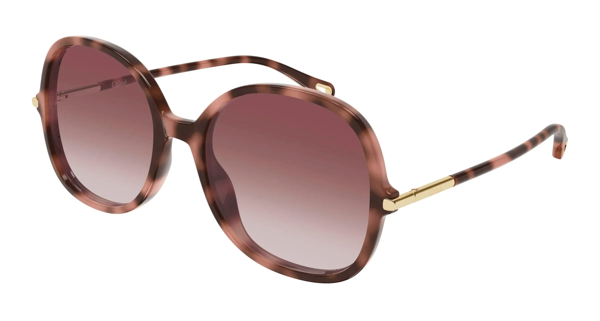 Chloé CH0383S 004 Occhiali da sole Acetato Havana Rosso Rotonda - immagine 1