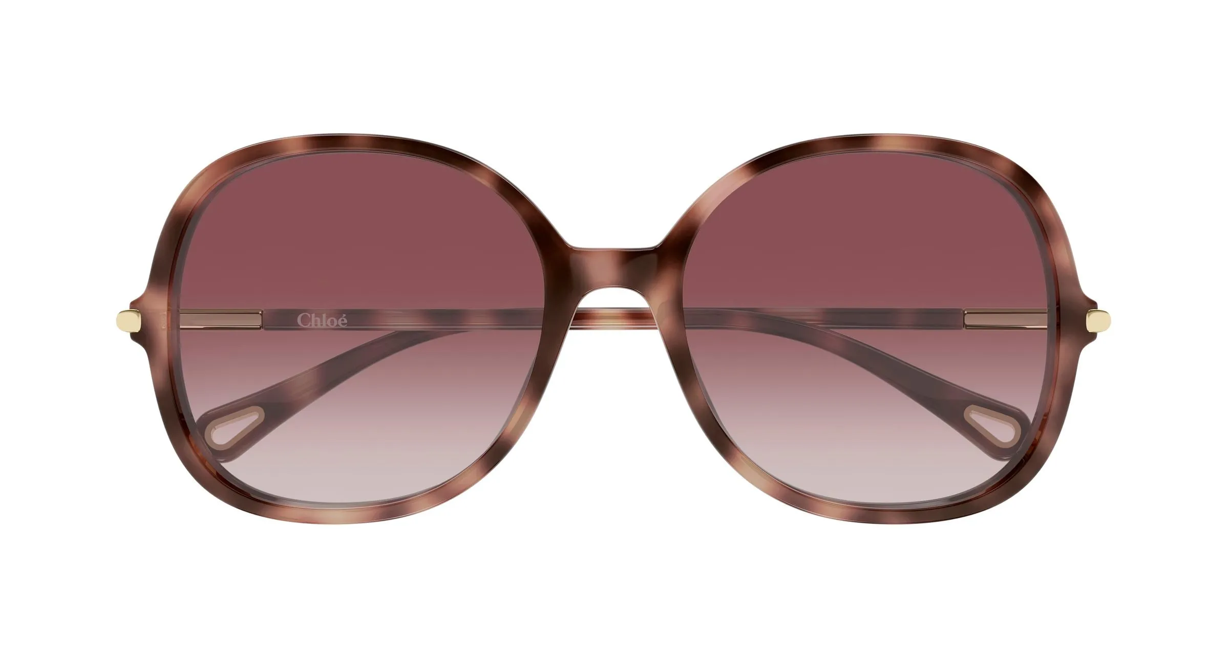 Chloé CH0383S 004 Occhiali da sole Acetato Havana Rosso Rotonda - immagine 2