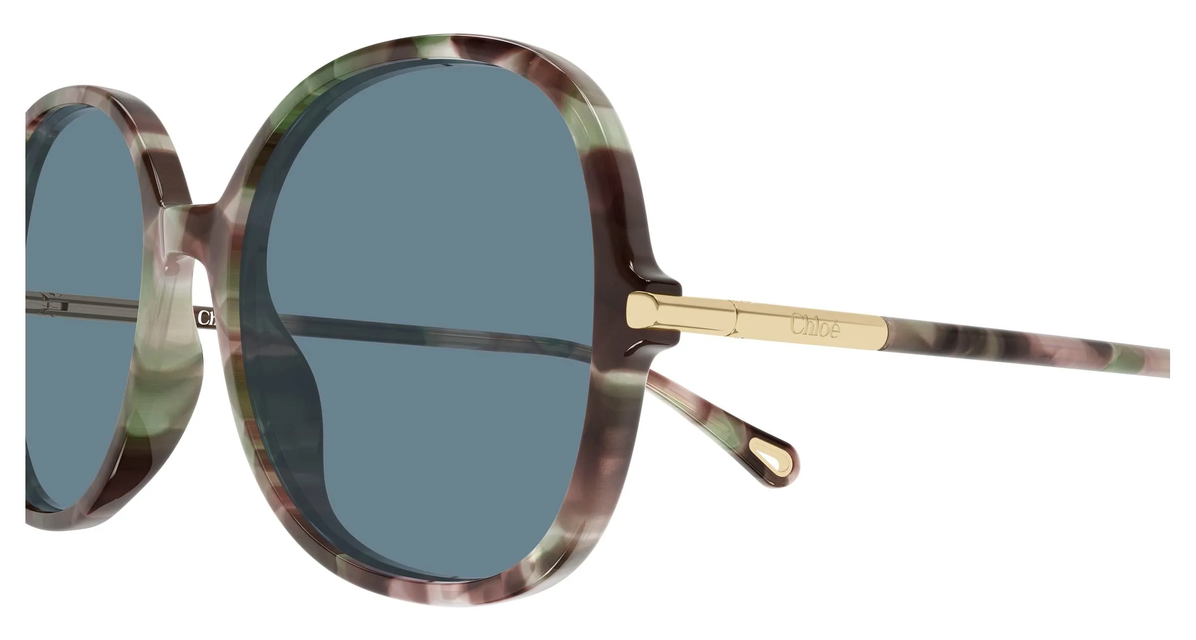 Chloé CH0383S 003 Occhiali da sole Acetato Havana Grigio Rotonda - immagine 3