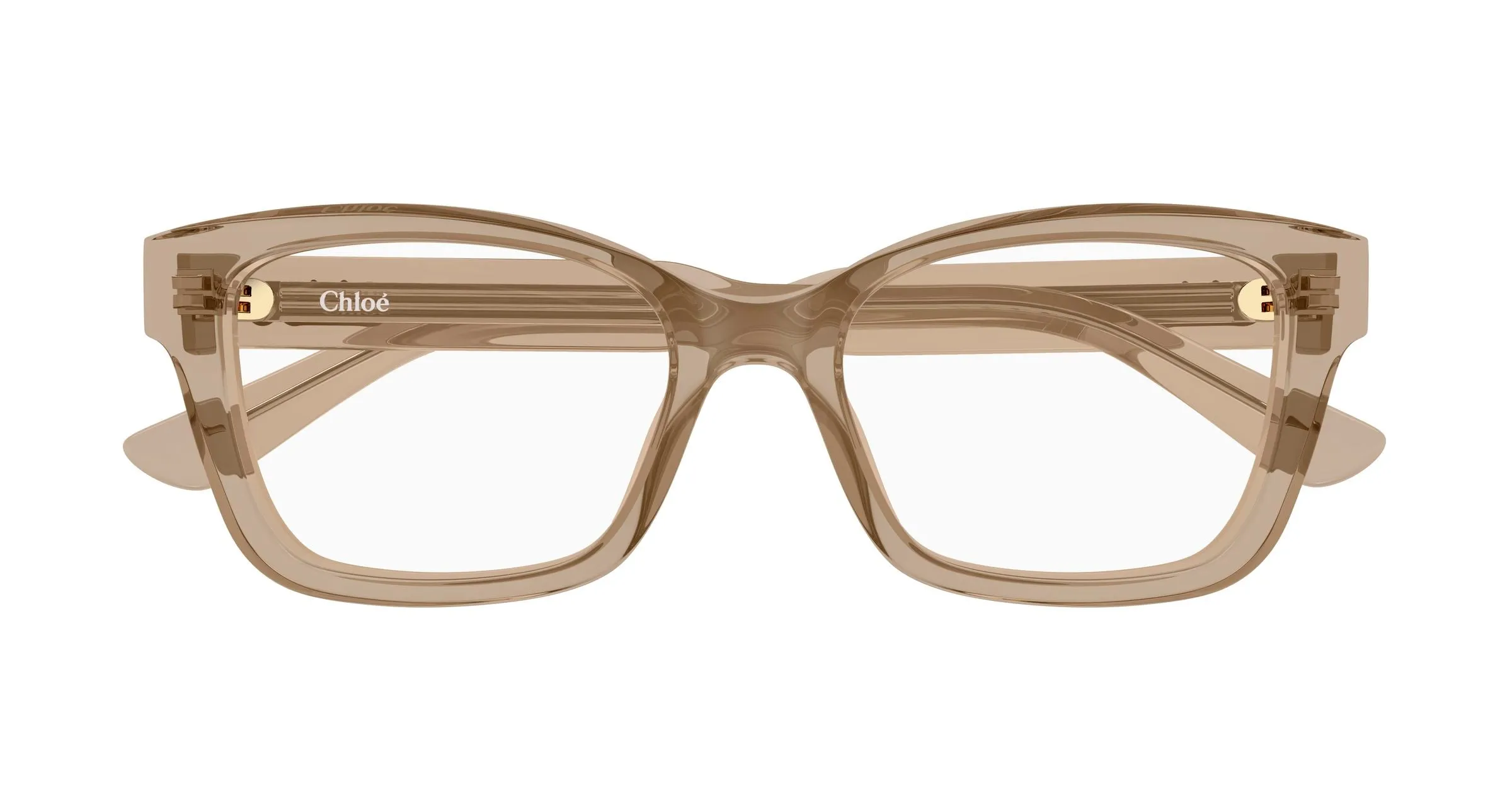 Chloé CH0380O 005 Montature da vista Acetato Marrone Trasparente Cat Eye - immagine 2