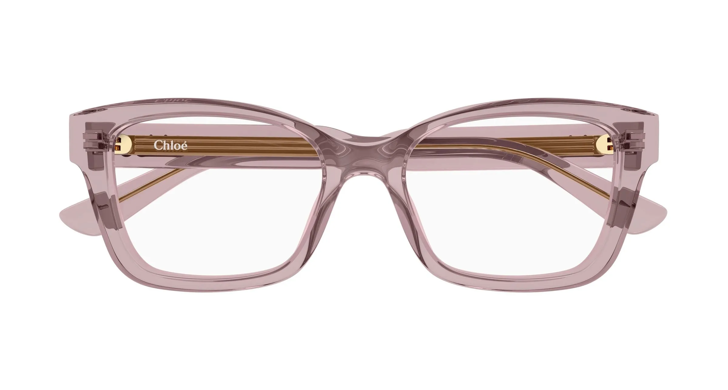 Chloé CH0380O 004 Montature da vista Acetato Rosa Trasparente Cat Eye - immagine 2