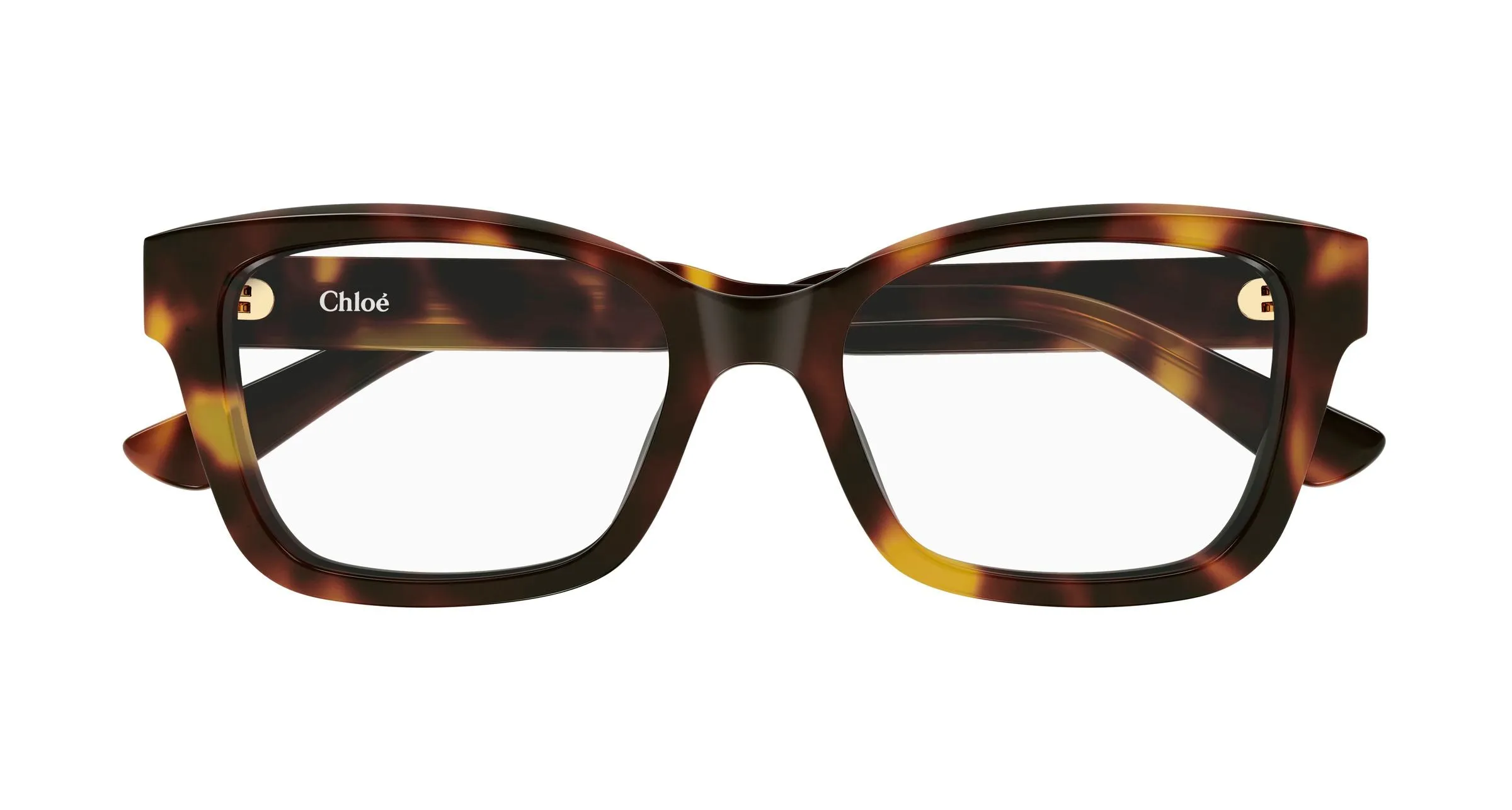 Chloé CH0380O 002 Montature da vista Acetato Havana Trasparente Cat Eye - immagine 2