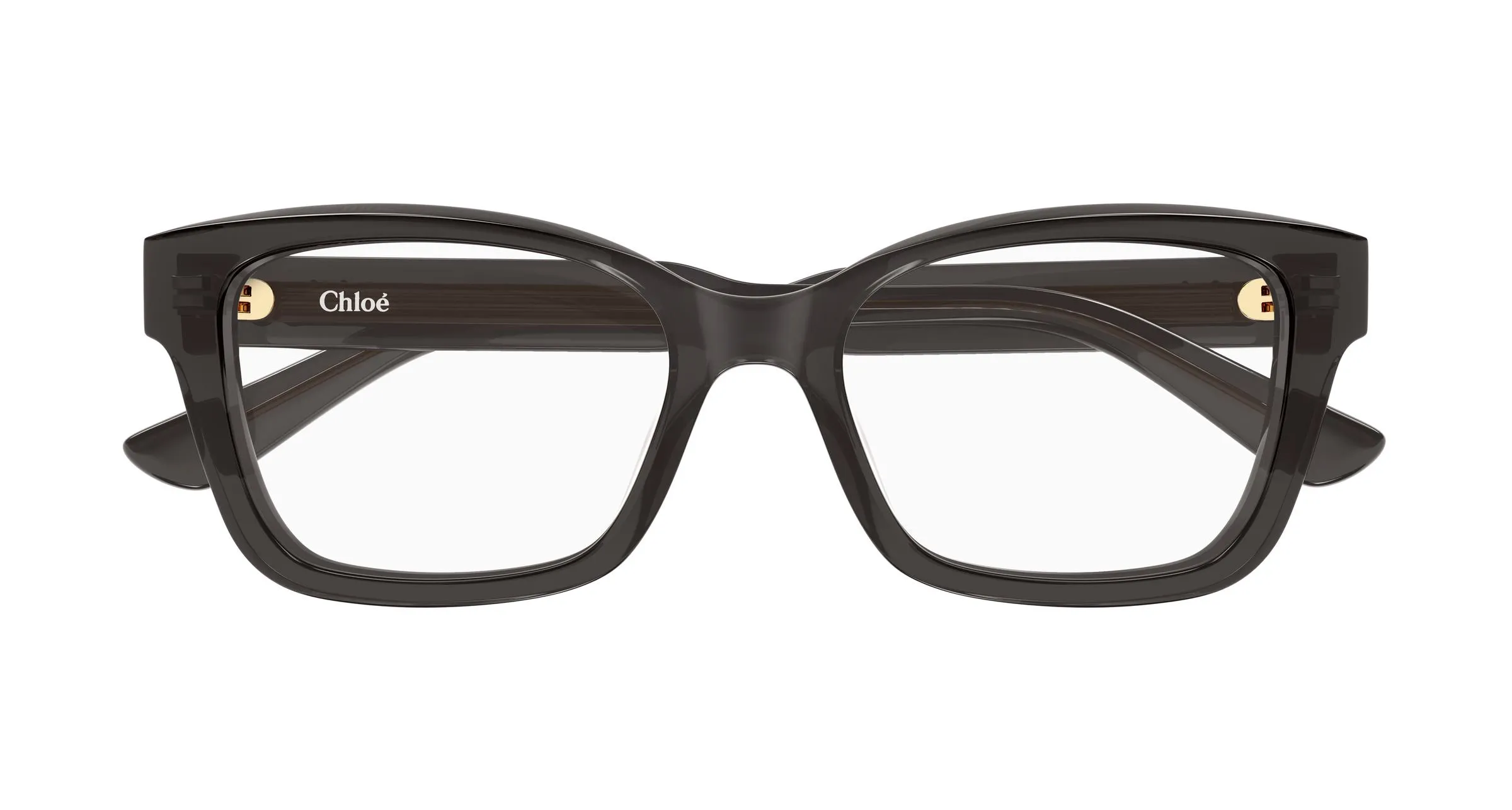 Chloé CH0380O 001 Montature da vista Acetato Grigio Trasparente Cat Eye - immagine 2