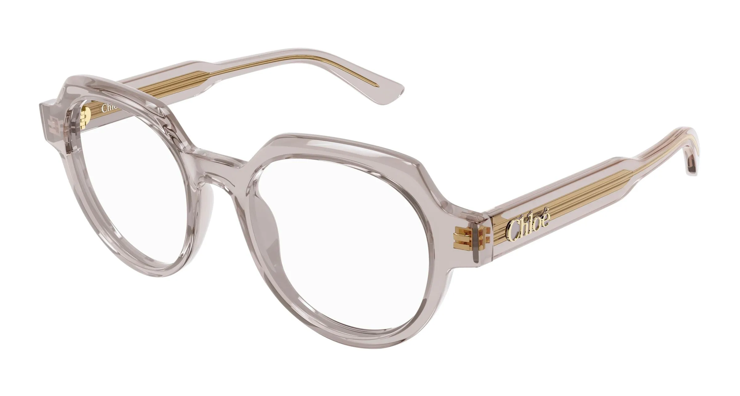Chloé CH0379O 003 Montature da vista Acetato Grigio Trasparente Geometrica - immagine 1
