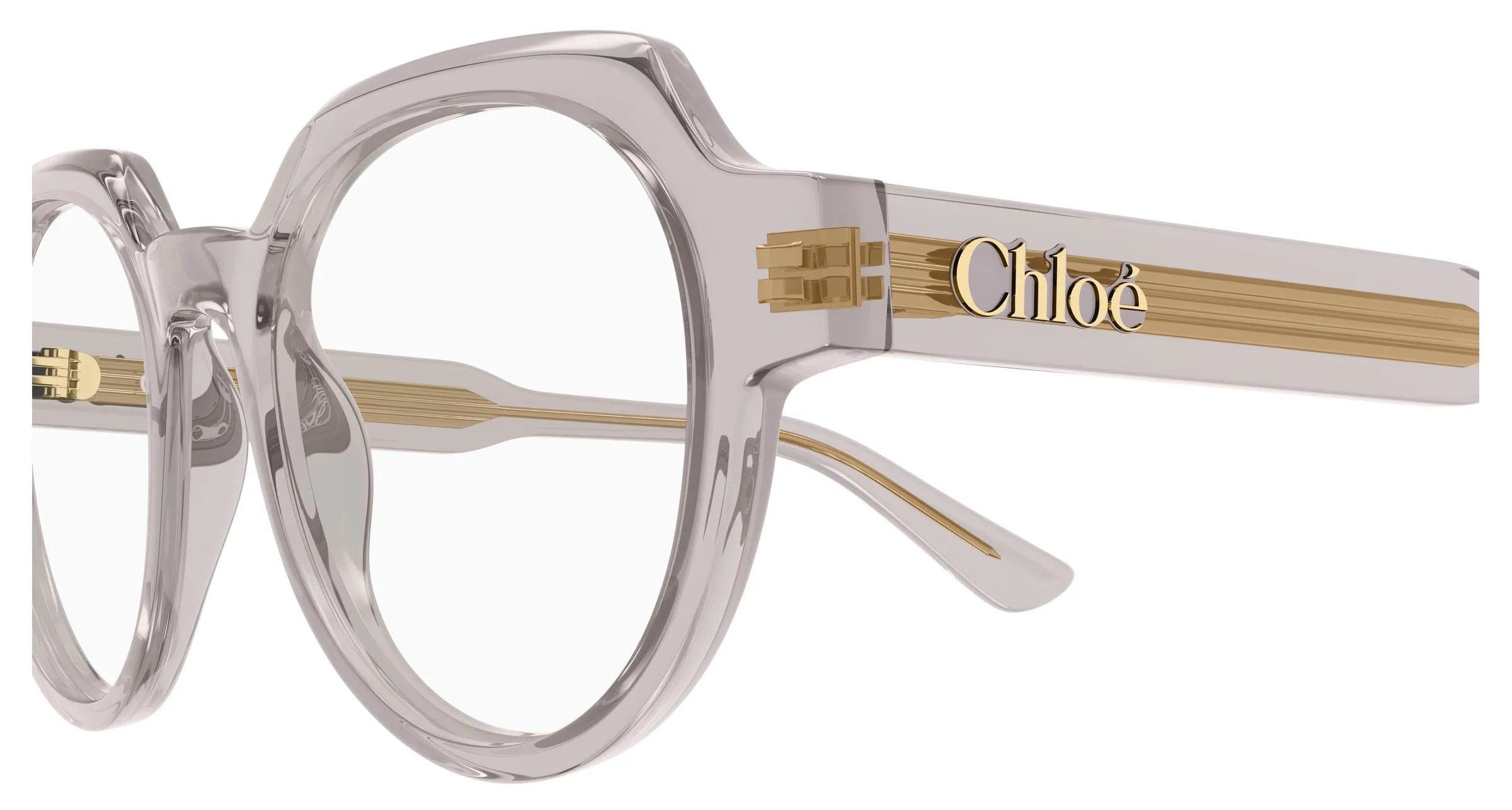 Chloé CH0379O 003 Montature da vista Acetato Grigio Trasparente Geometrica - immagine 3